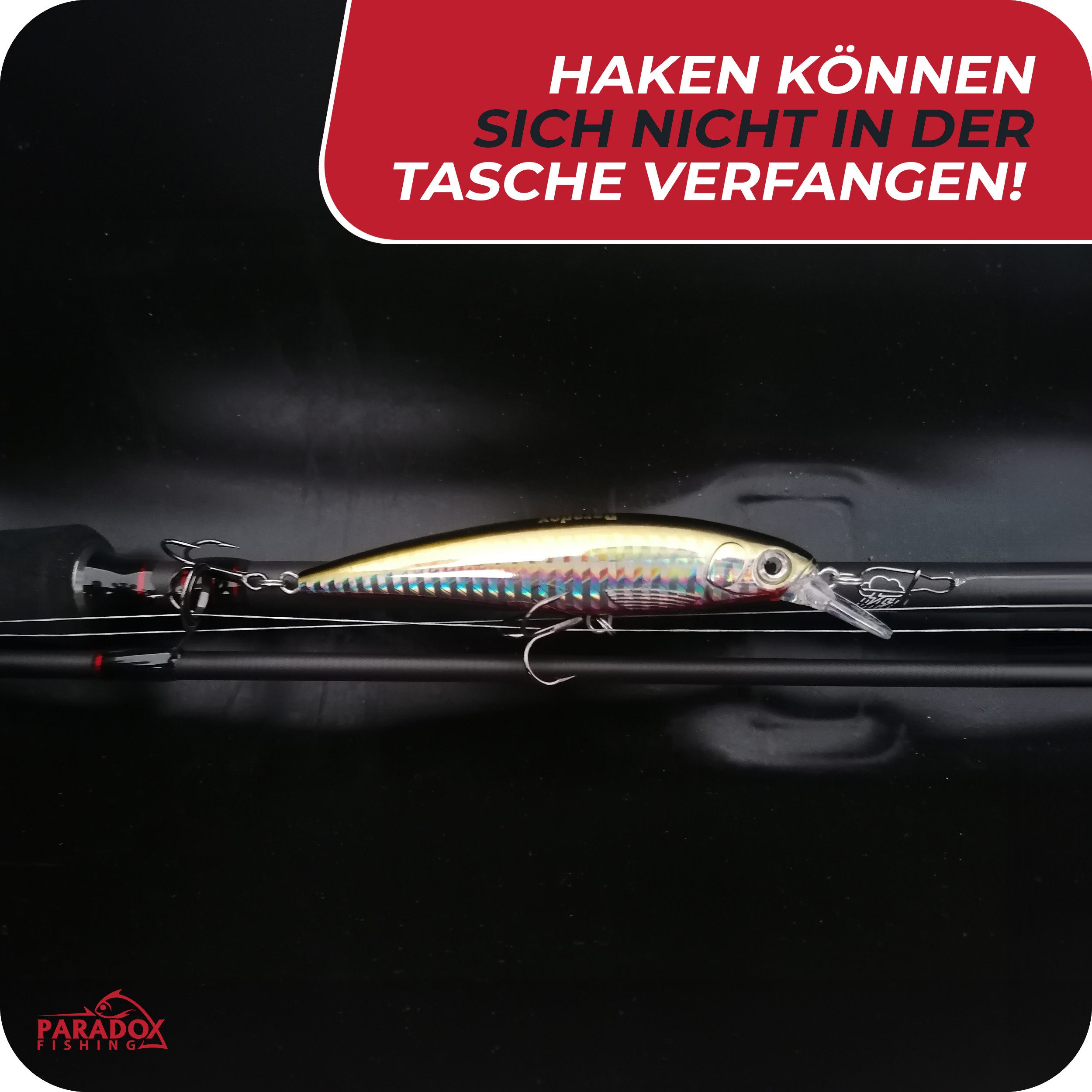 Paradox Fishing Angelrutentasche EVA Rutentasche 100% Wasserdicht 3 Längen, Wasserdicht, EVA, Knicksicher