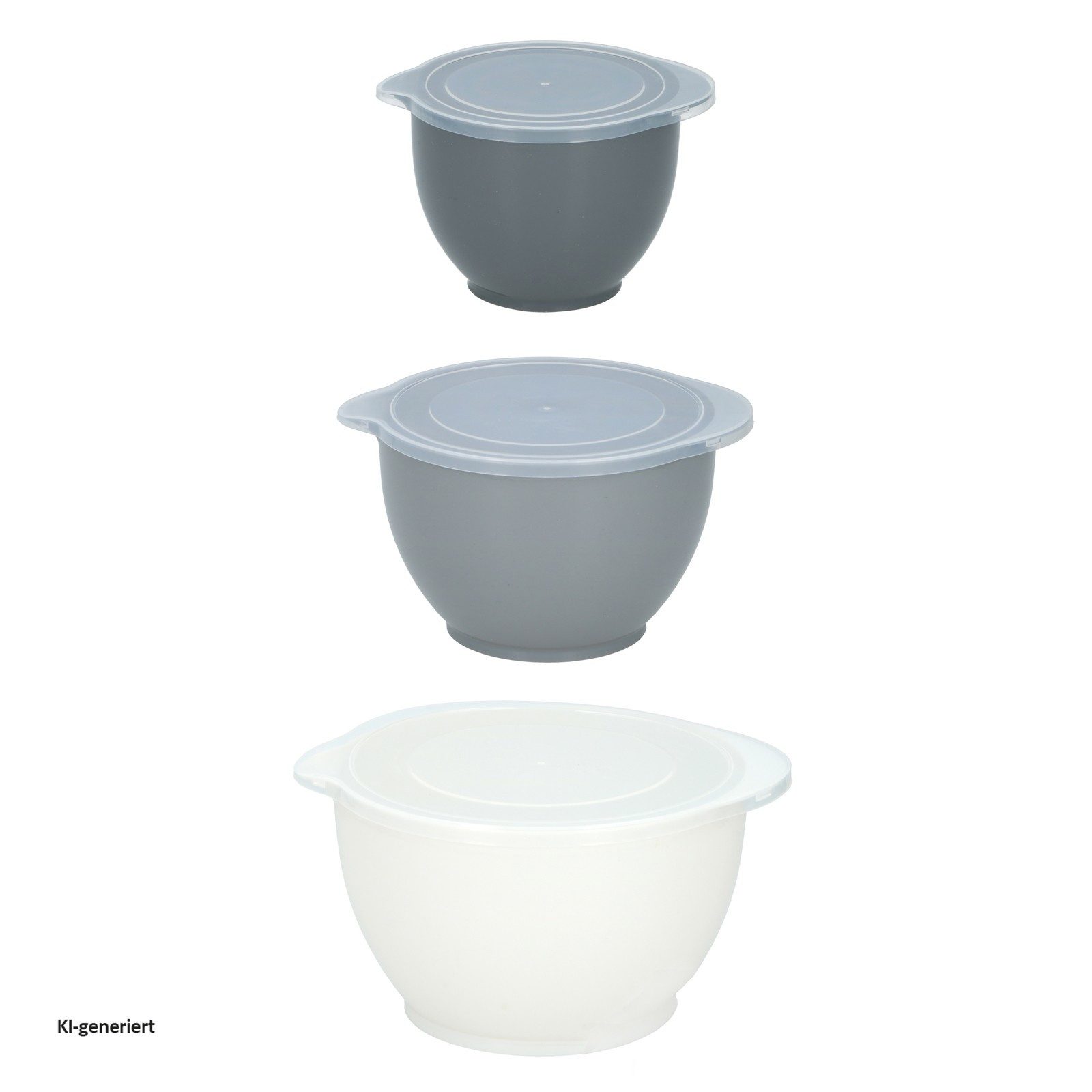Neuetischkultur Rührschüssel Dosen-Set, 3 Stück mit Deckel, Kunststoff, (Set, 3-tlg), Rührschüssel Backschüssel