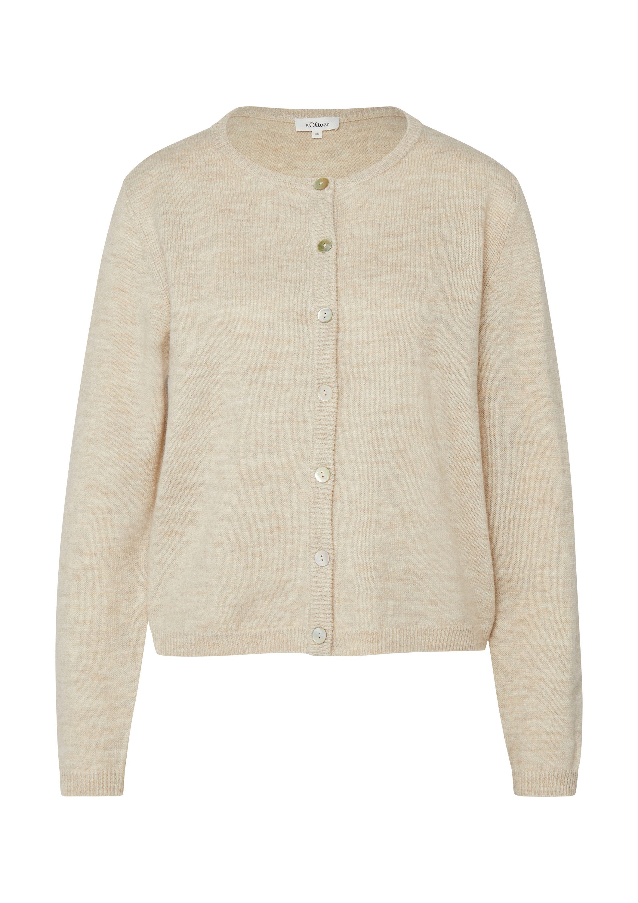 s.Oliver Cardigan Strickjacke Weiche Strickjacke aus Alpakamix günstig online kaufen