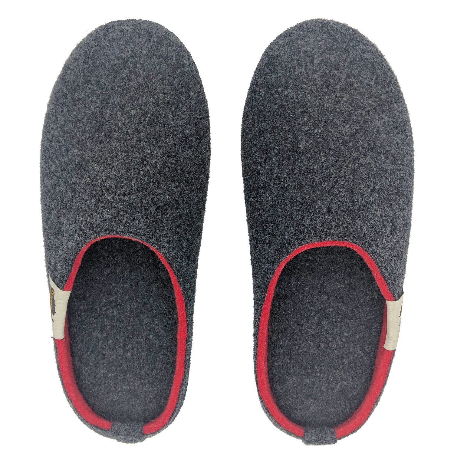 Slipper farbenfrohen recycelten in charcoal-Red »in Red aus Gumbies Hausschuh Charcoal Materialien Outback Designs«