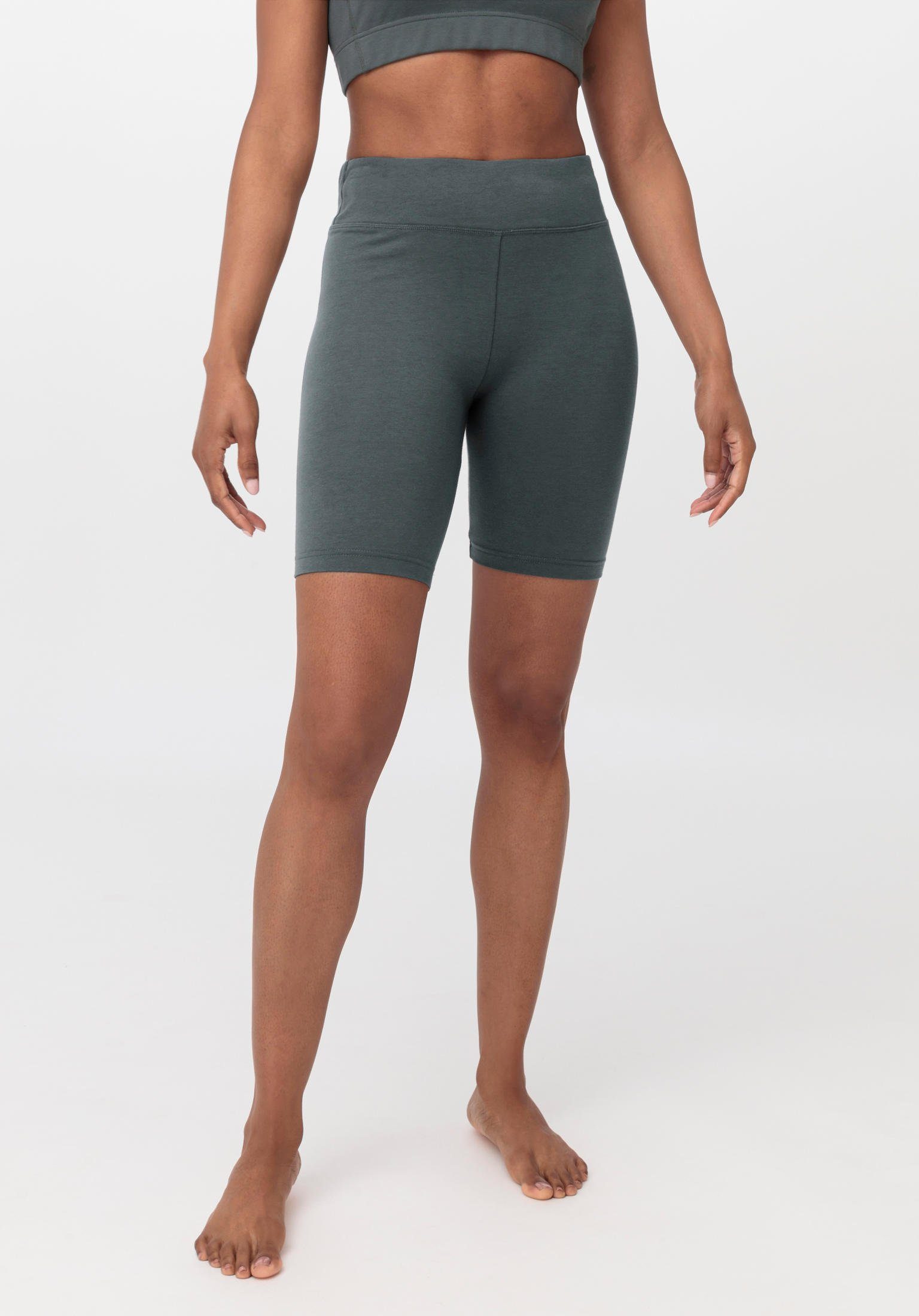 Cut ACTIVE (1-tlg) dunkelgrün Medium aus LIGHT Leggings Hessnatur Bio-Baumwolle