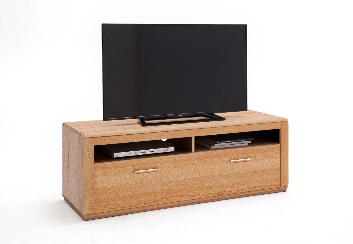 Empinio24 TV-Bank Sanremo, Breite 154 cm, Kernbuche teilmassiv, mit 1 großen Schublade