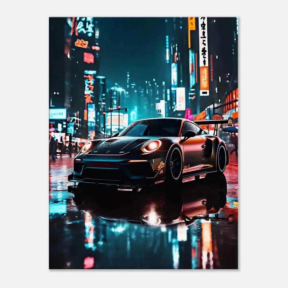 SimpleCanvas Wandbild GT3 RS - Auto Leinwandbild, Wandbild GT3, Sportwagen, Auto Wallpaper