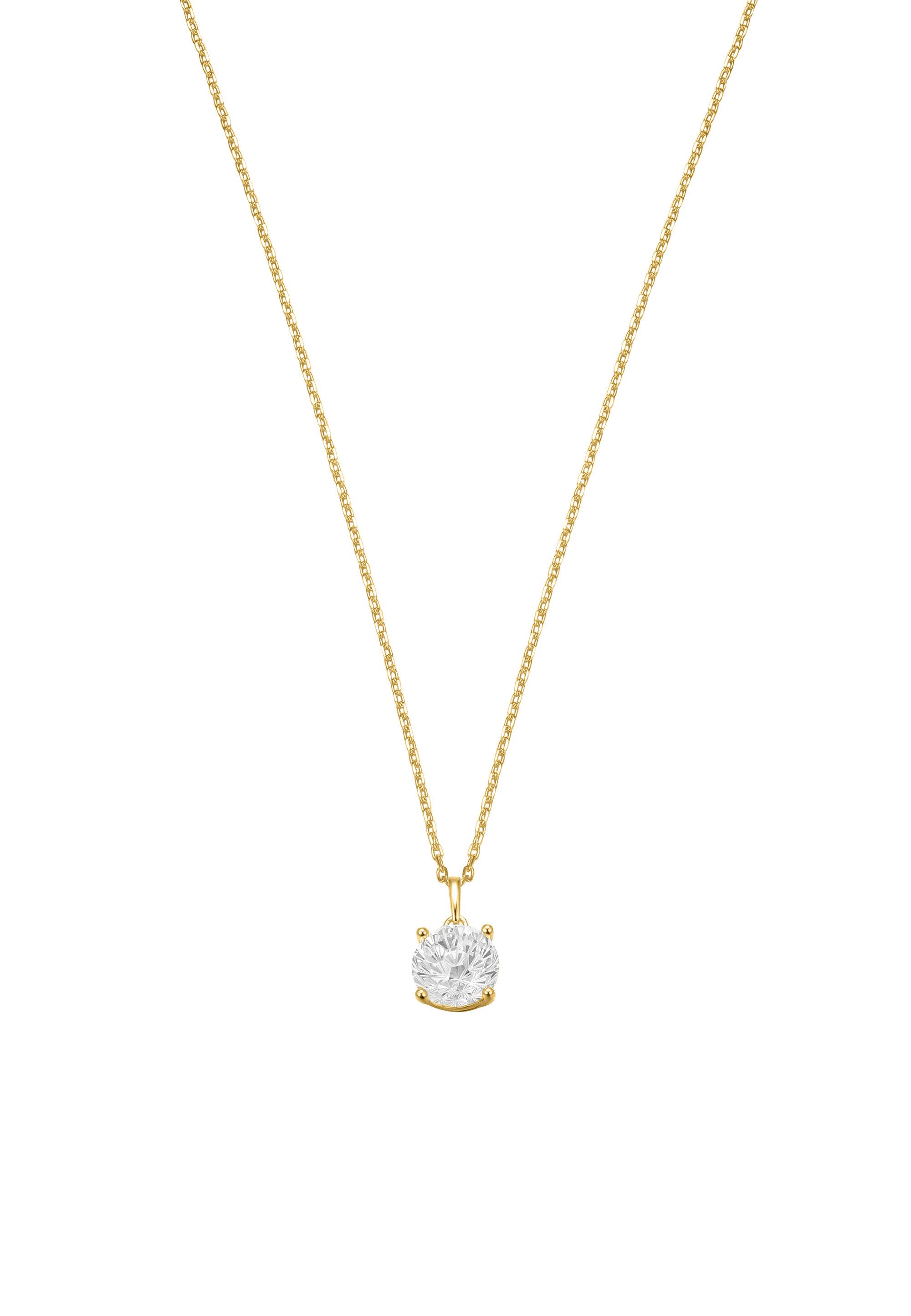NANA KAY Kette ohne Anhänger Classic Solitaire, mit farblosem Stein
