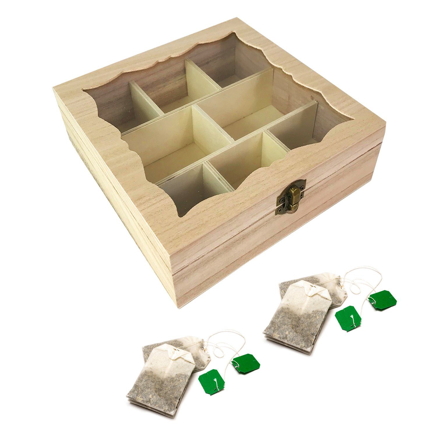 Mojawo Gewürzbehälter Teebox Holz Natur mit günstig online kaufen