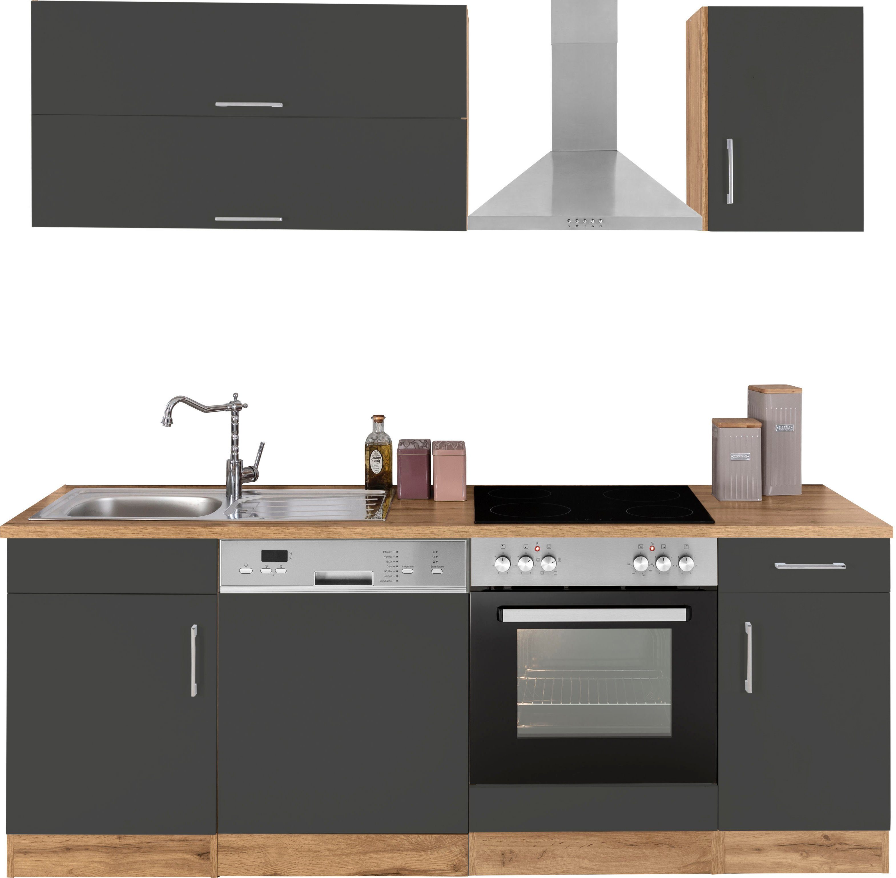 HELD MÖBEL Küchenzeile »Colmar«, mit E-Geräten, Breite 210 cm-HomeTrends