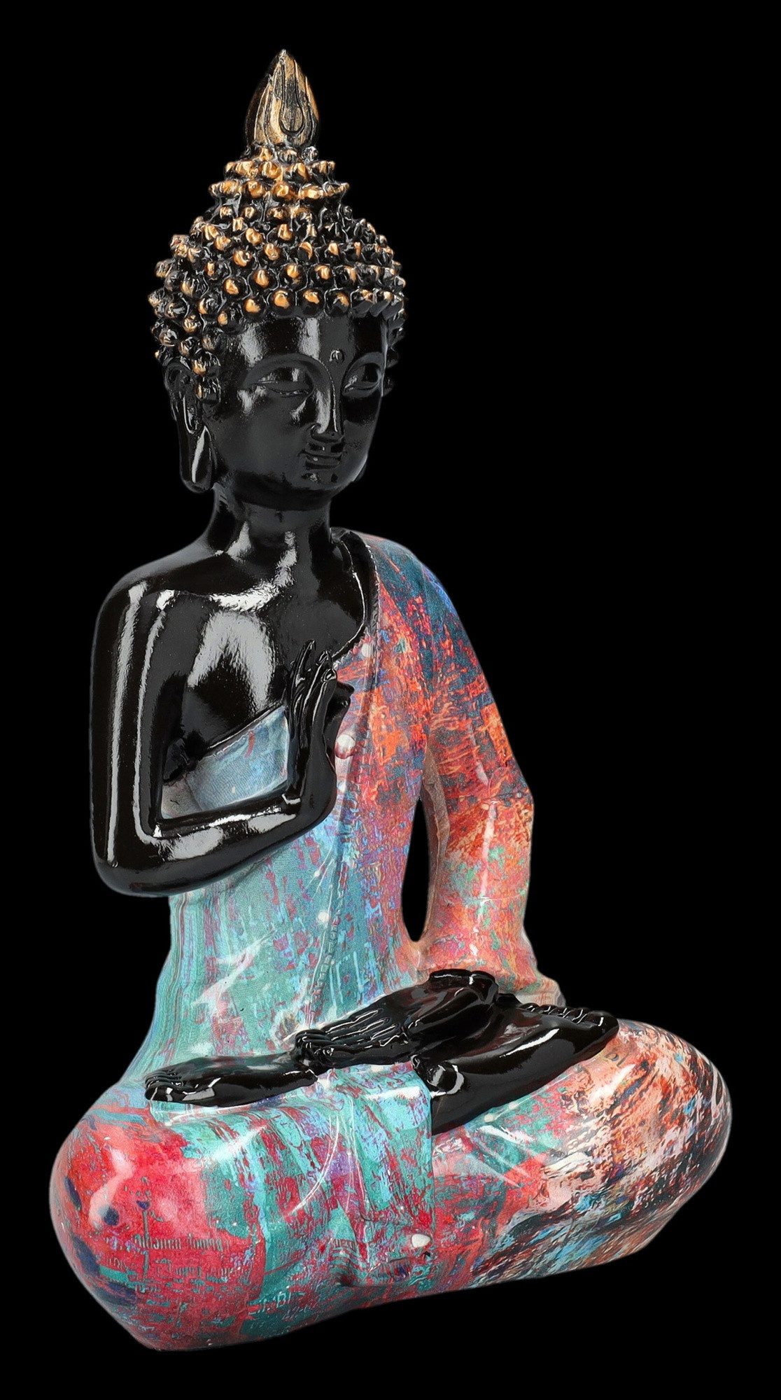 Figuren Shop GmbH Dekofigur Buddha Figur - Colorful Art klein - Mythologie günstig online kaufen