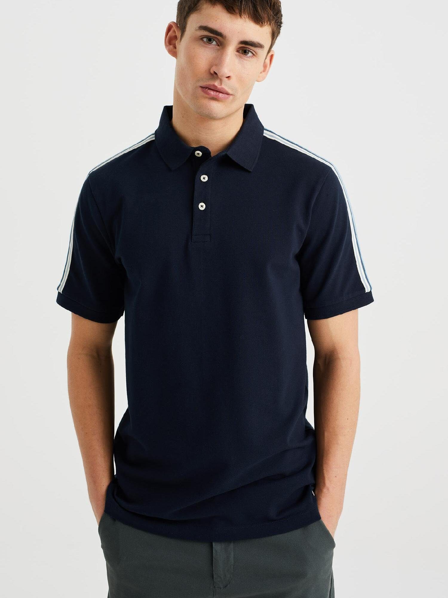 WE Fashion Poloshirt (1-tlg) Dunkelblau