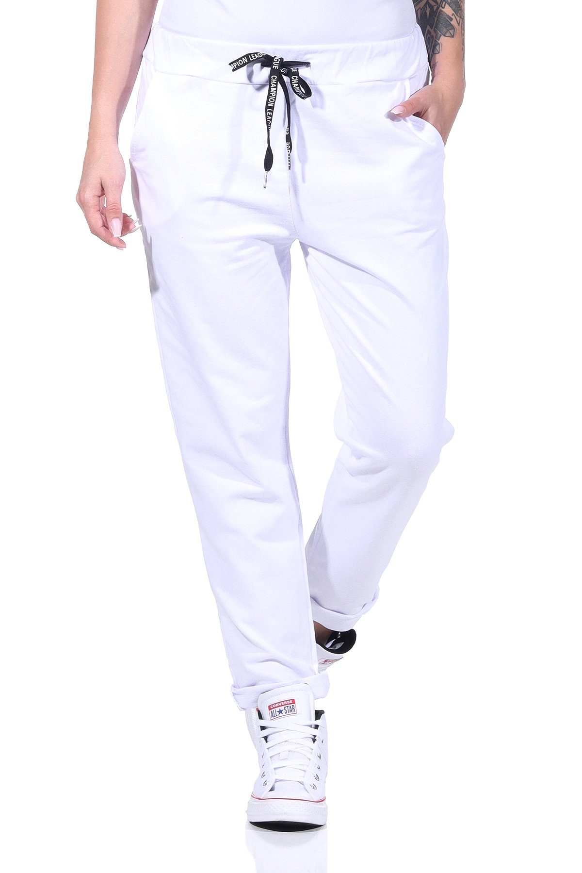 CLEO STYLE Jogginghose Jogginghose 20 Weiß günstig online kaufen