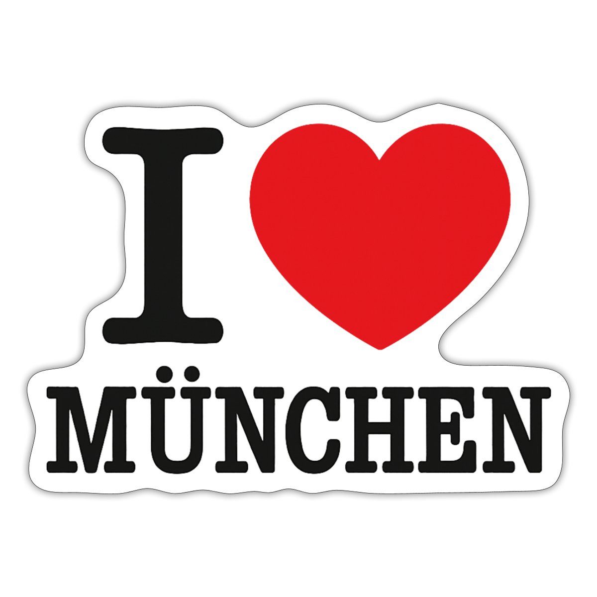 Spreadshirt Aufkleber I Love München Herz Bayern Munich Sticker Aufkleber