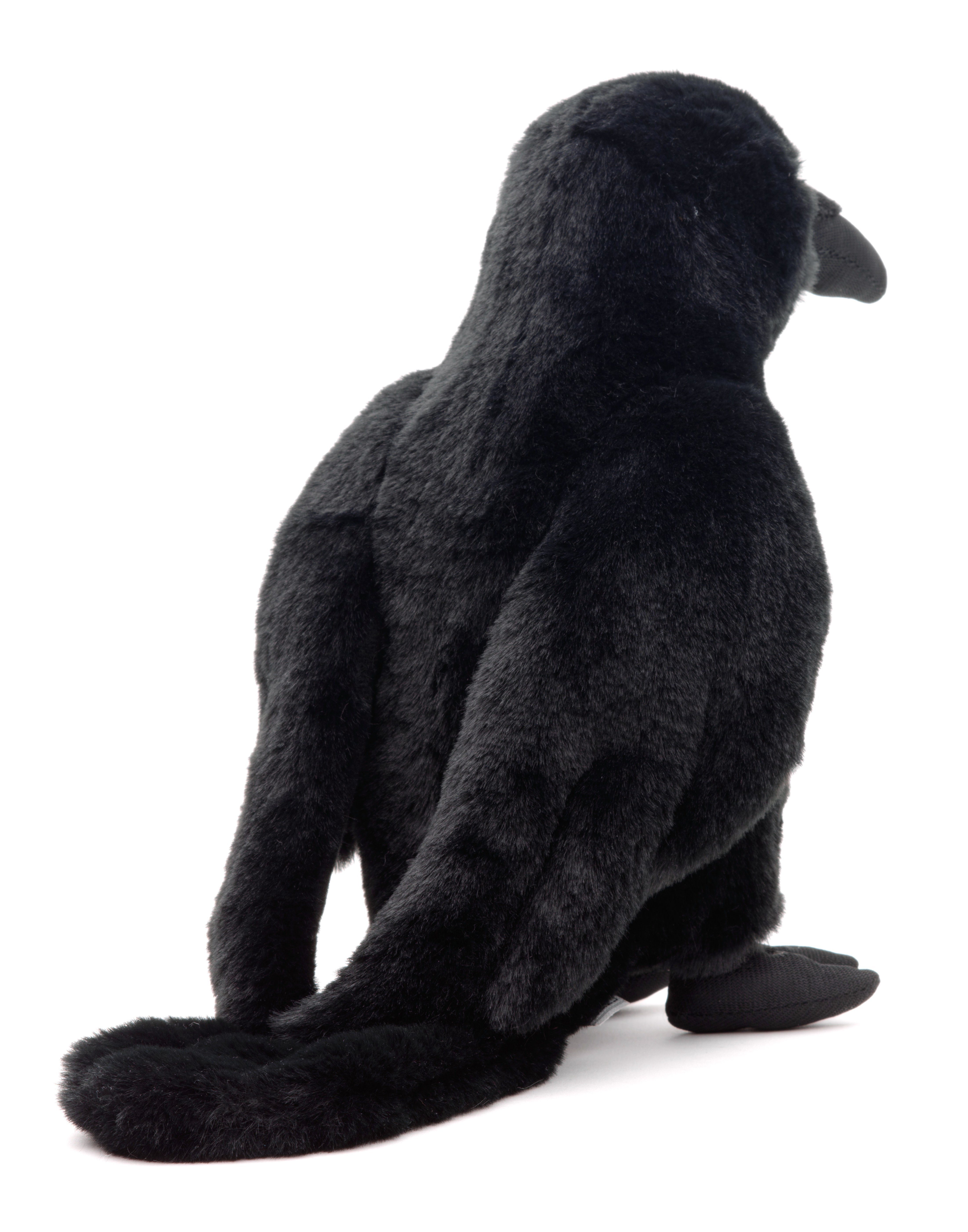 Rabe 23 - schwarz zu 100 - - Plüsch-Vogel, cm % Krähe recyceltes Uni-Toys Kuscheltier Plüschtier, Füllmaterial (Höhe)