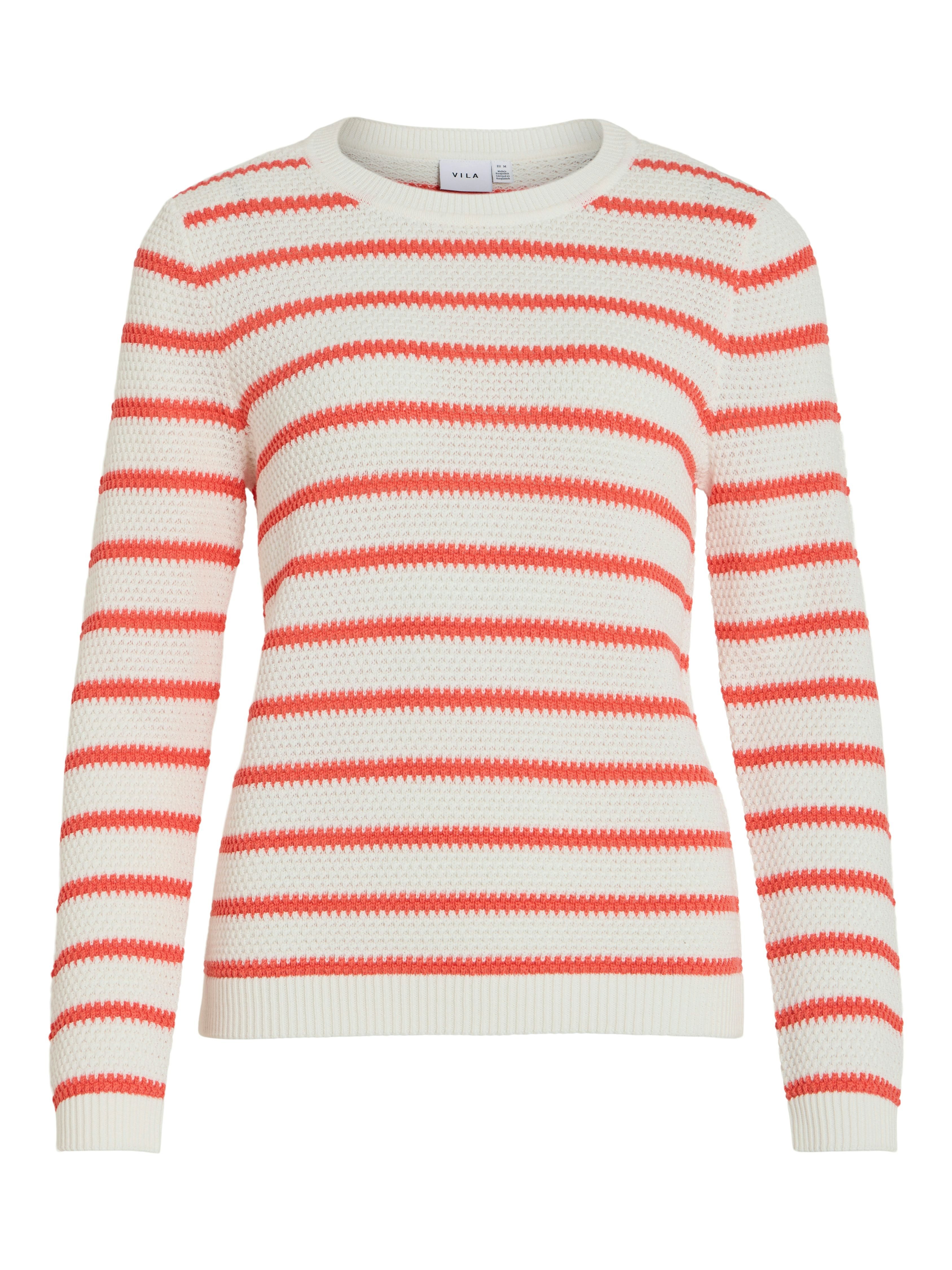 Vila Strickpullover VIDALO O-NECK L/S STRIPE günstig online kaufen