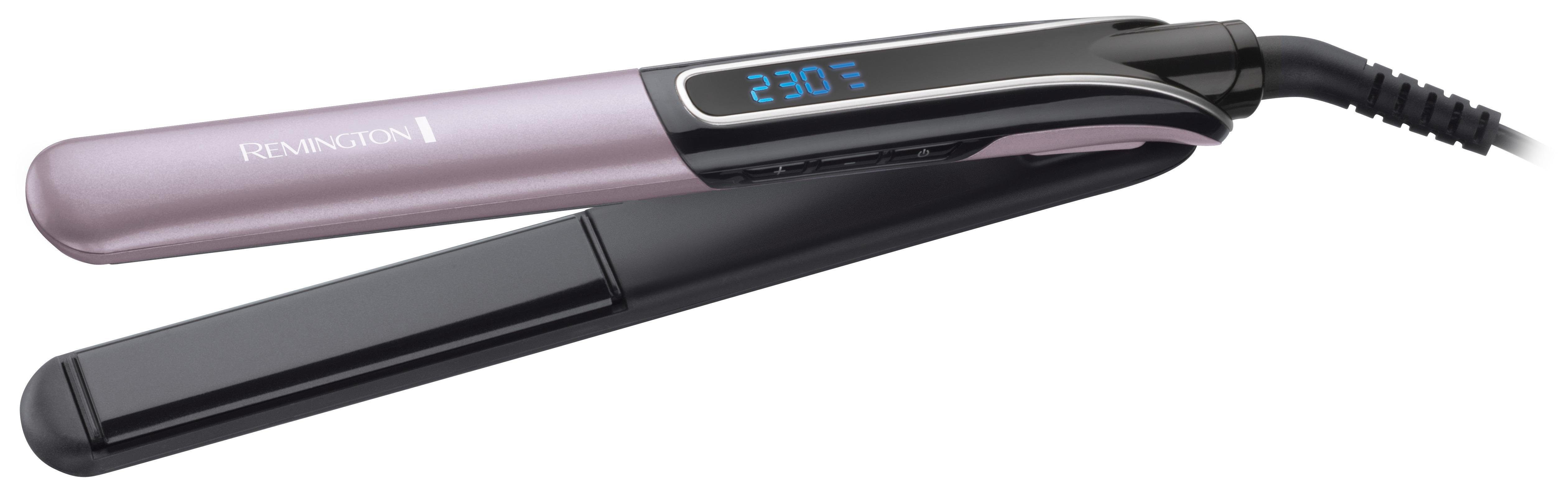 Remington Glätteisen S 6700 Sleek & Curl Expert Keramik, Abgerundetes  Design - ideal zum Glätten und Stylen von Locken und Wellen