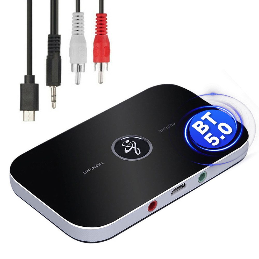 Hikity Bluetooth 5.0 Transmitter Empfänger Sender 2in1 Aux Audio Adapter Adapter