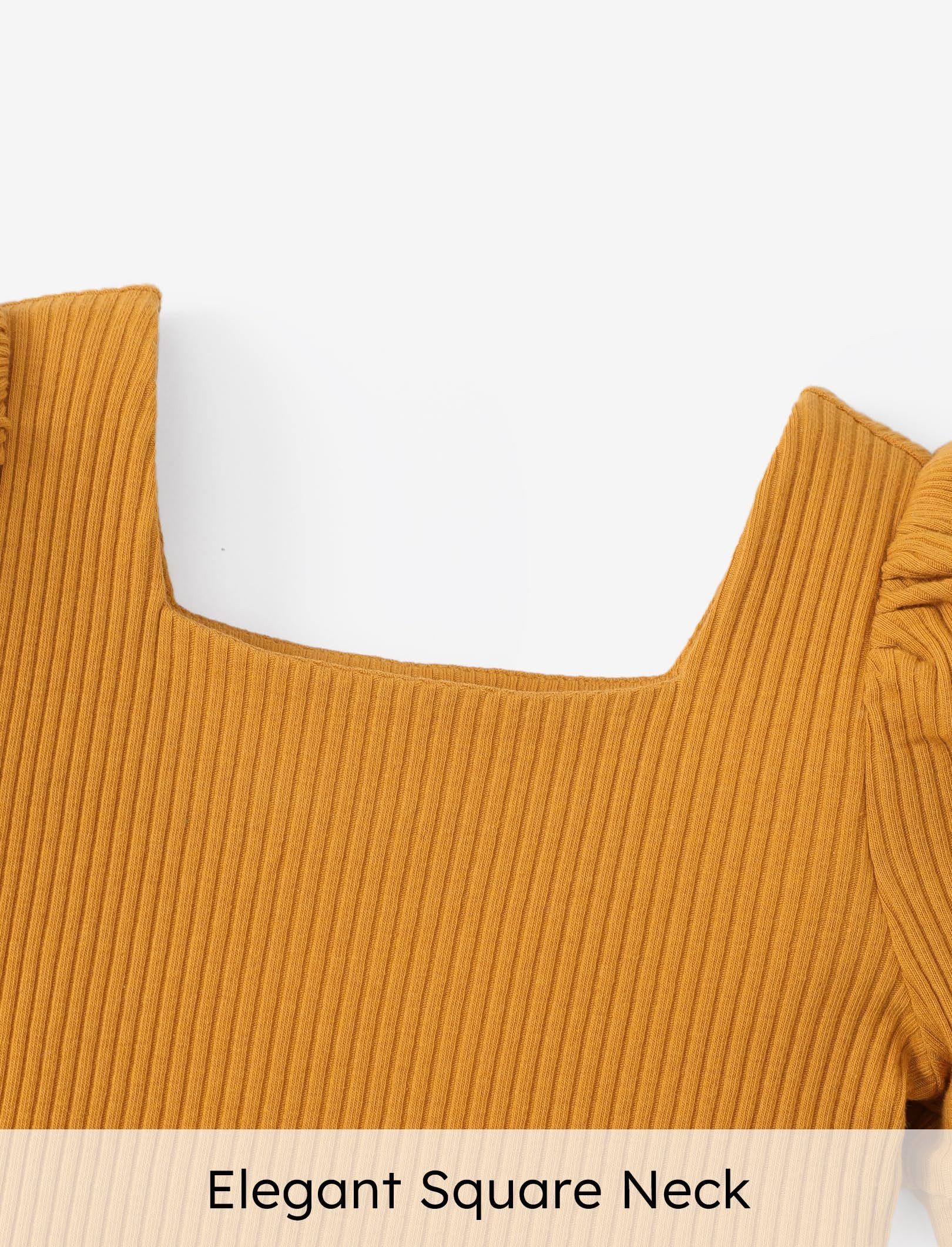 YI Kinderanzug Gestreift Gelb Weiß Mädchen sets,Viereckiger Ausschnitt Kurzarm