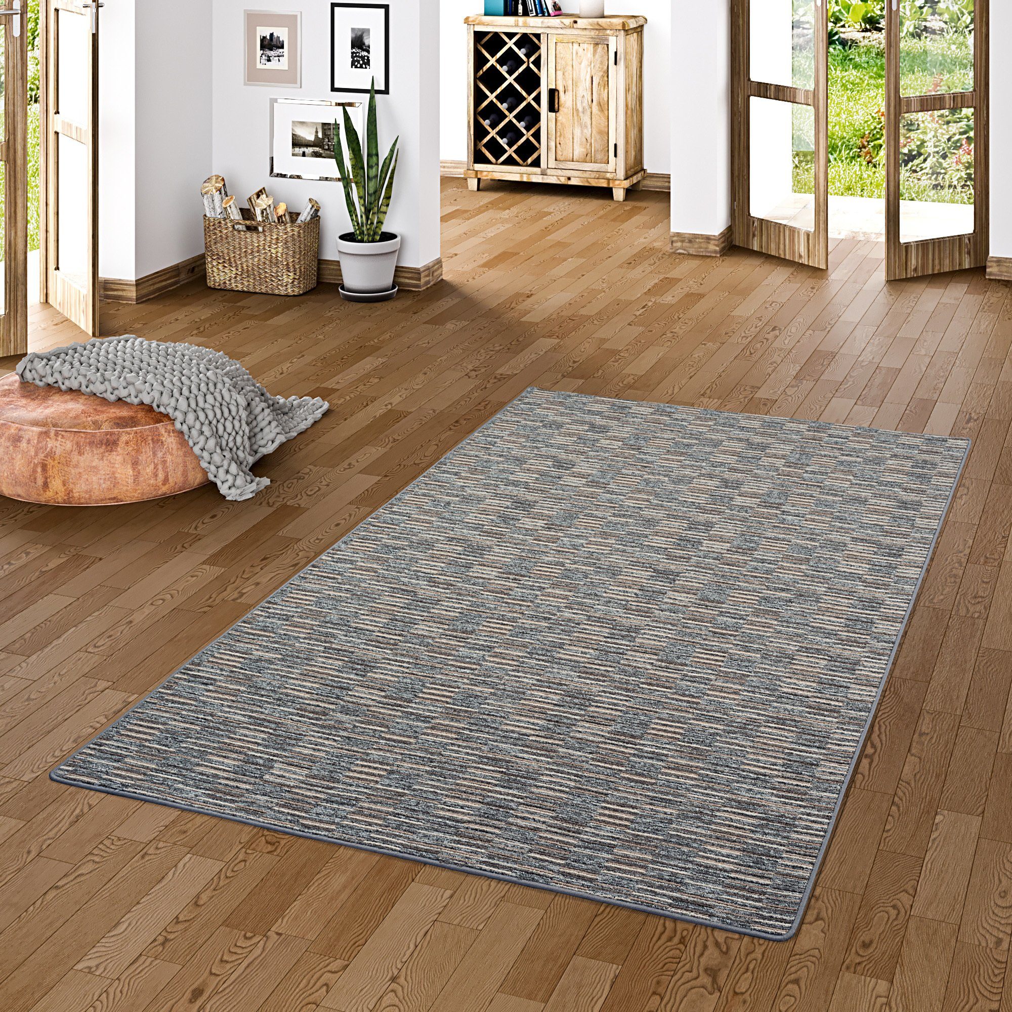 Designteppich Streifenberber Teppich Modern Stripes