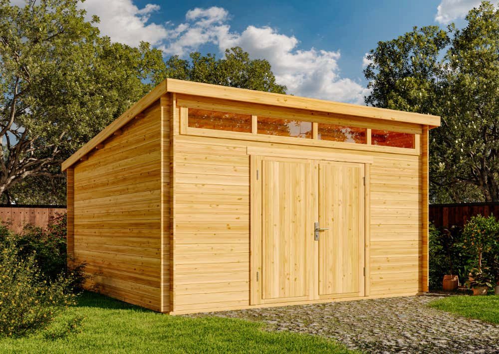 Thumbnail - Alpholz Gartenhaus Holz Maria-Viva28, BxT: 449x427 cm