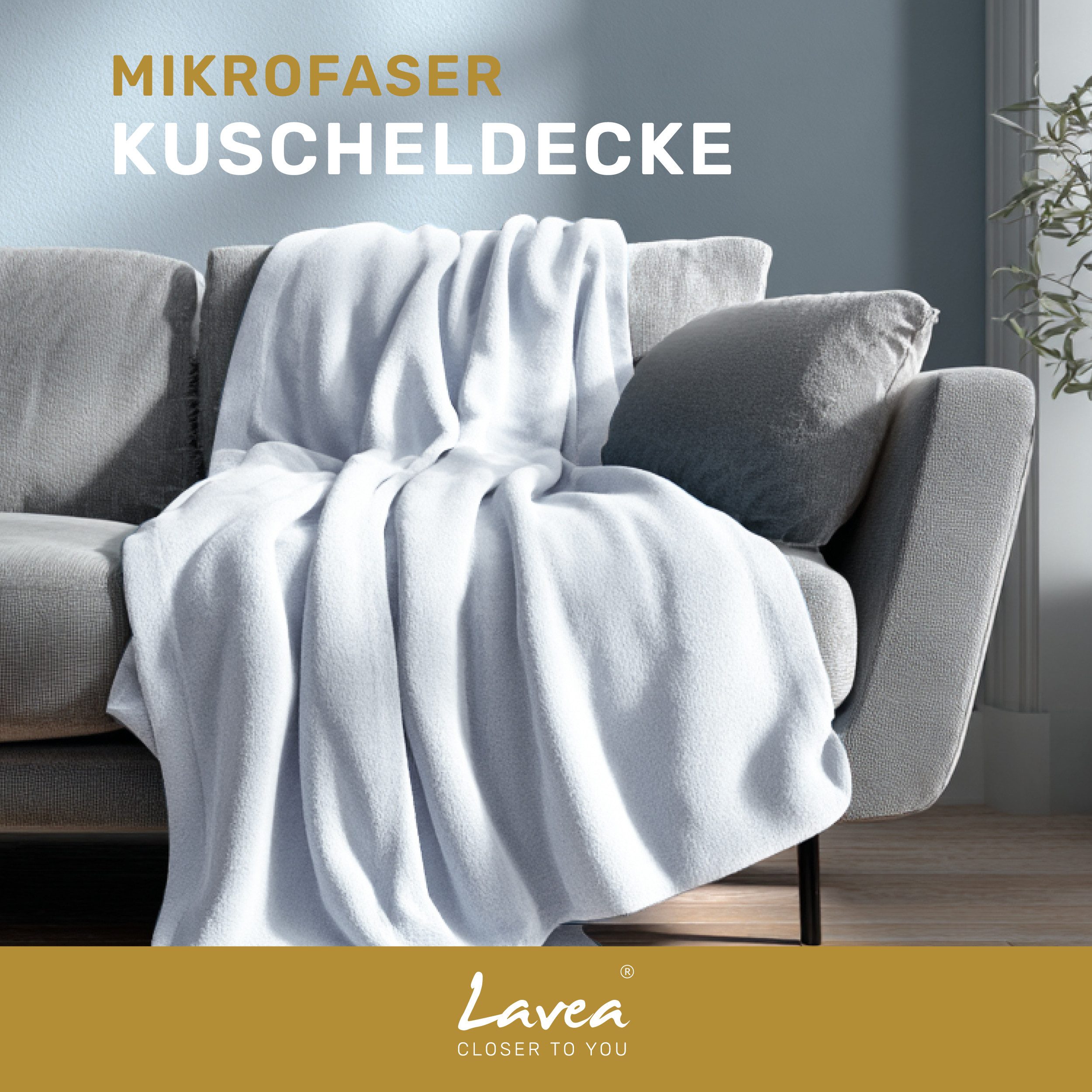 Wohndecke Kuscheldecke, Fleecedecke, Wolldecke flauschig und weich, Lavea, günstig online kaufen