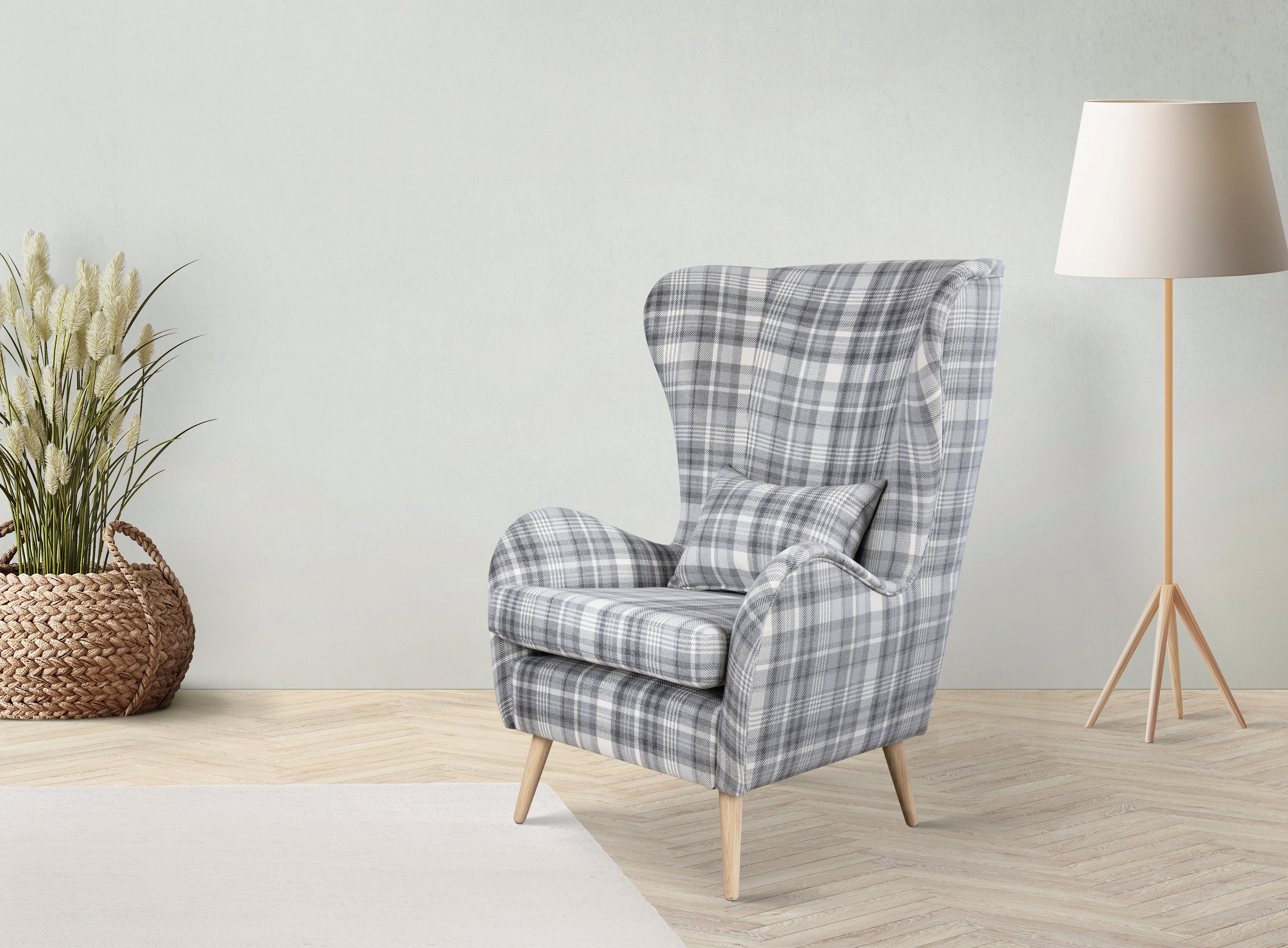 Home affaire Sessel Charles Ohrensessel, groß und gemütlich in modernem Design