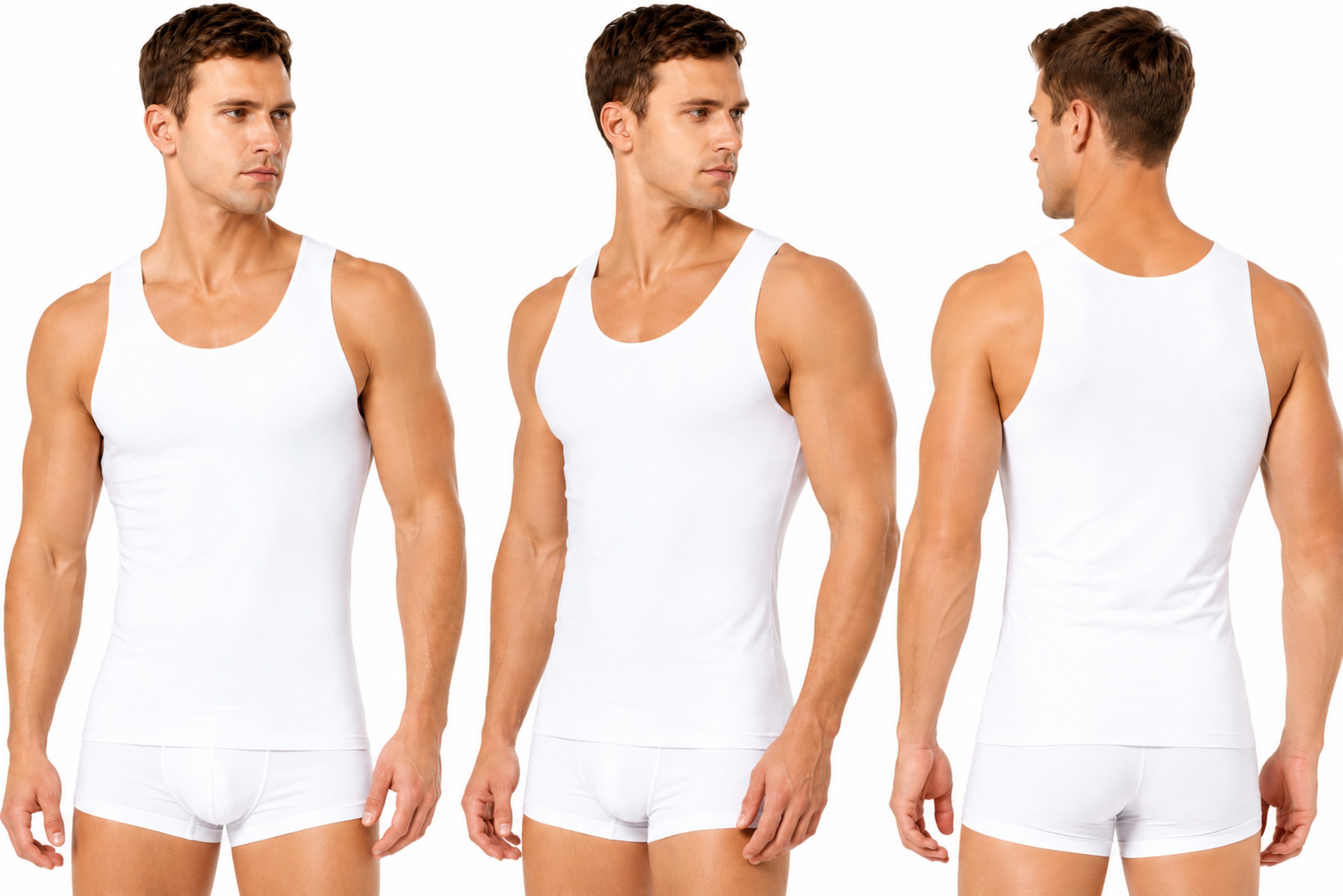 DDOnlineShop Unterhemd Herren Unsichtbar – Lasercut & Nahtlos, Clean Cut,Premium Qualität (Set, 2-St., 2er-Pack) A1014