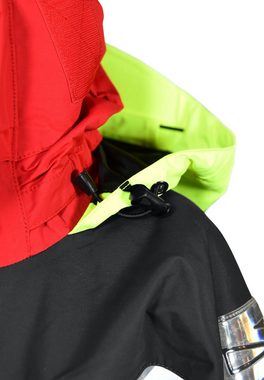 crazy4sailing Outdoorjacke Stavanger wasserdicht Segeljacke mit Reflektoren und hohem Kragen