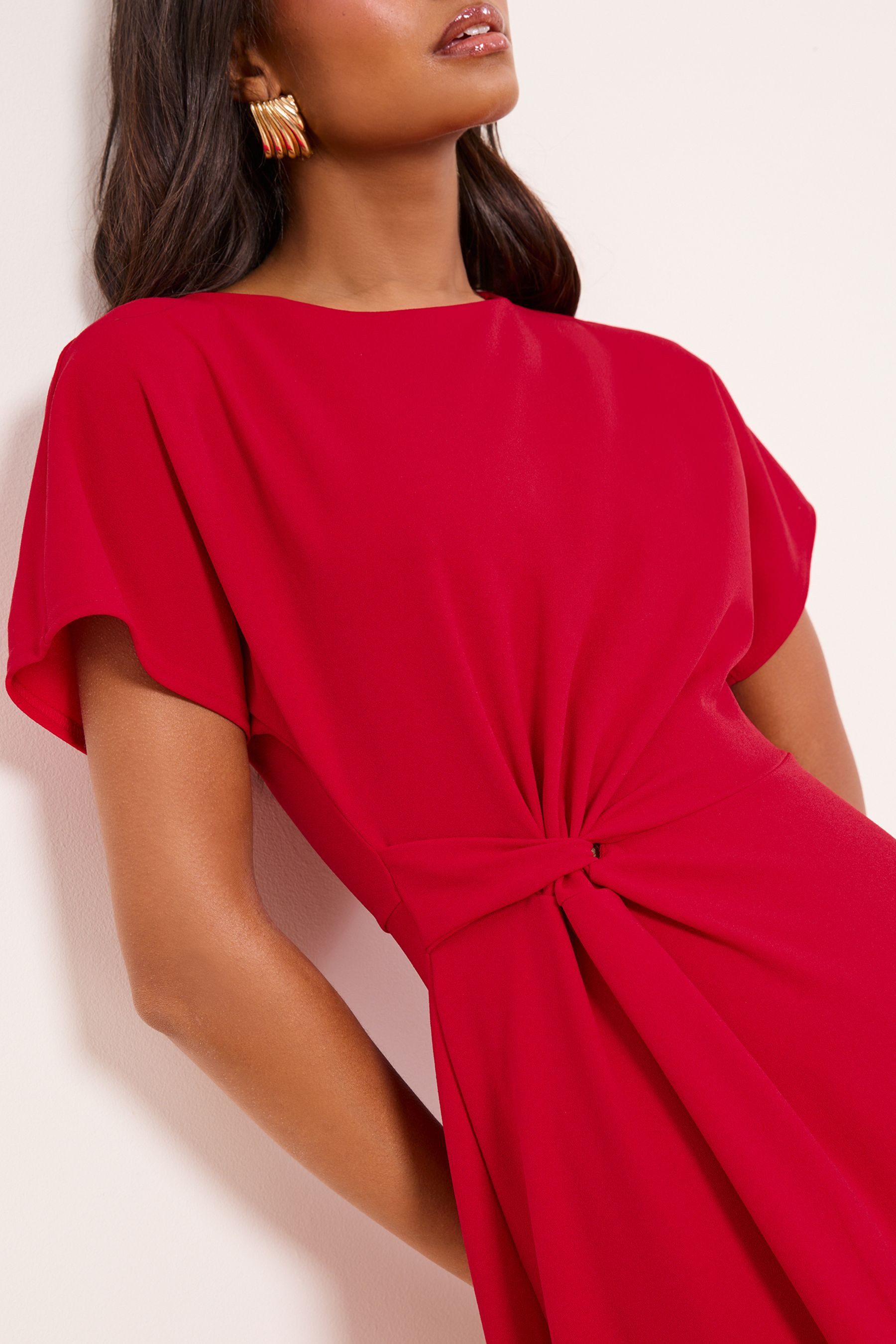 LIPSY Midikleid Lipsy Midikleid mit seitlichem Knoten, Karomuster (1-tlg) – Bild 4 von 4