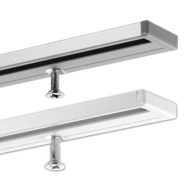 Gardinenschiene Vorhangschiene in Aluminium, 1-läufig, Speditionsversand, Gardineum, 1-läufig
