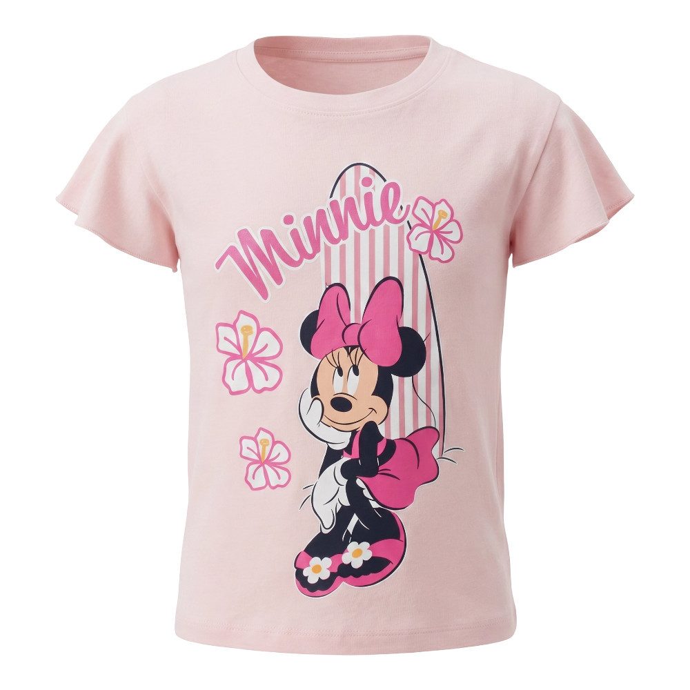 Disney Print-Shirt Disney Minnie Maus Kinder Mädchen T-Shirt Kurzarm Shirt (1-tlg) Gr. 98 bis 128 - 100% Baumwolle