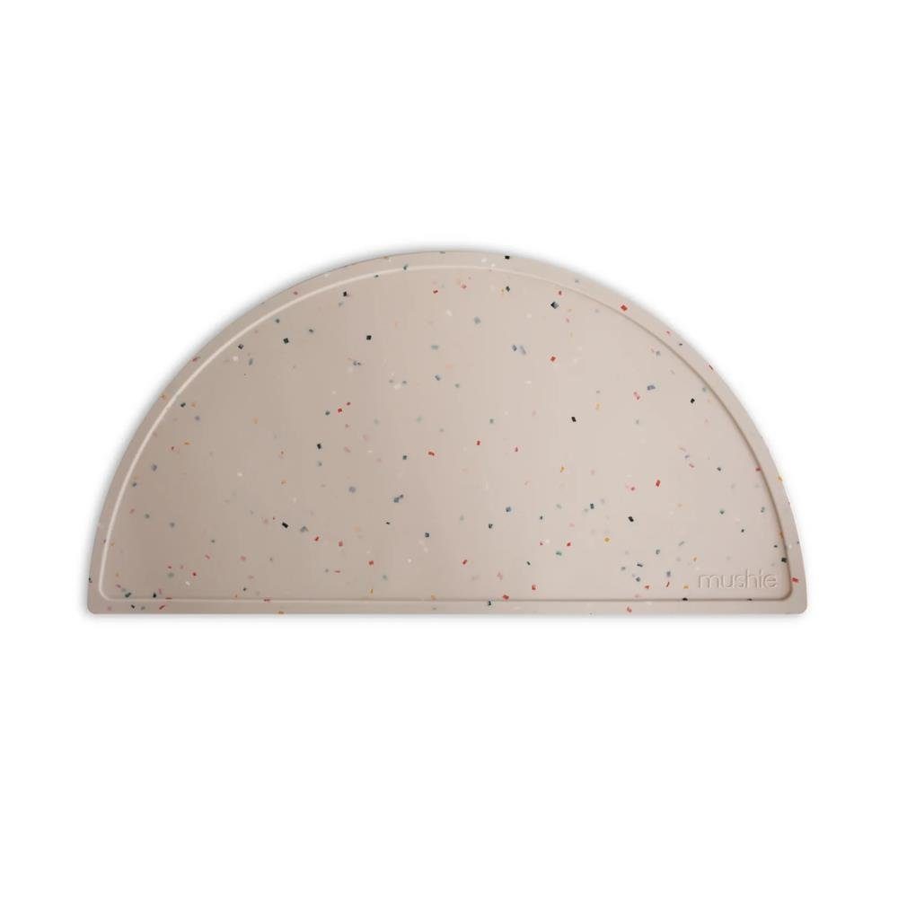 Mushie Platzset Vanilla Confetti, Silikon Platzdeckchen Malunterlage Platzset BPA-frei