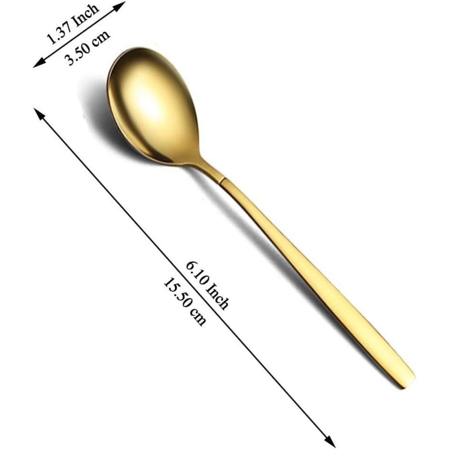 LuxusKollektion Teelöffel Teelöffel 12er titanvergoldet Edelstahl spülmaschinenfest 3. Gold