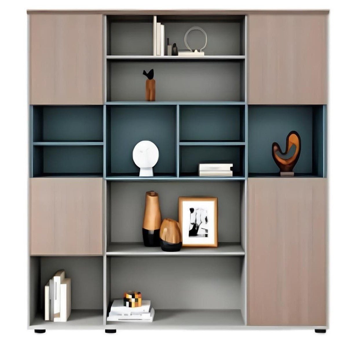 Xlmoebel Bücherregal Moderner Aktenschrank aus hochwertigem Material für Büroorganisation, 1-tlg., Hergestellt in Europa