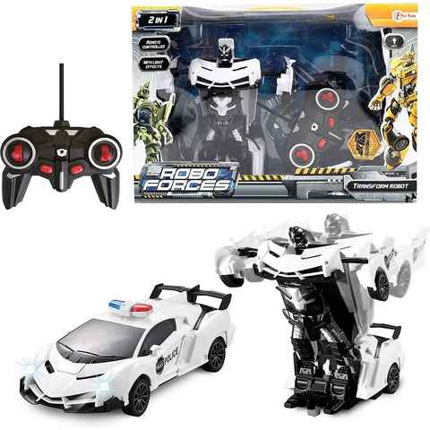 Toi-Toys Spielzeug-Auto Transform Roboter - Robo Forces, mit Licht & Fernsteuerung