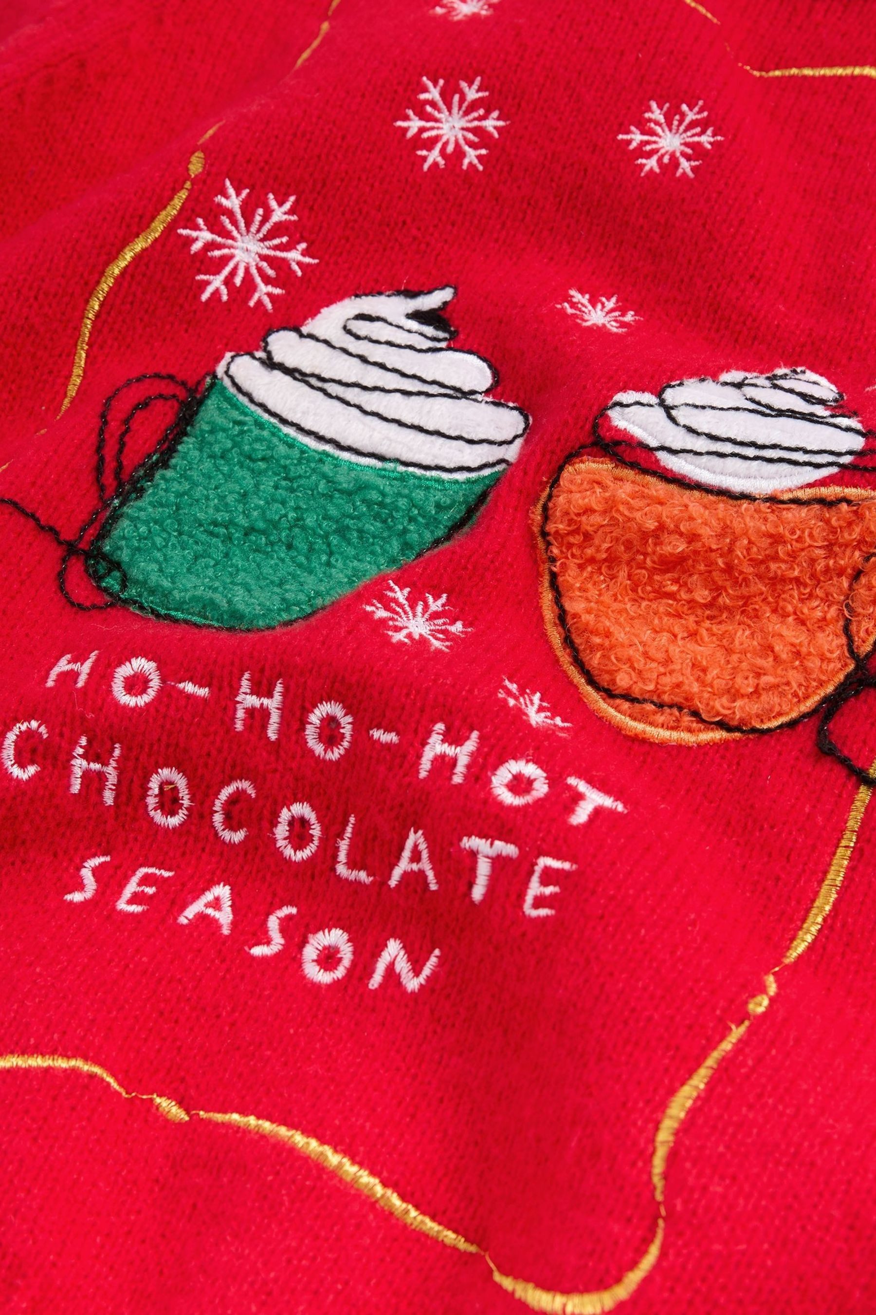 LIPSY Rundhalspullover Lipsy weihnachtlicher Strickpullover mit Slogan (1-tlg)