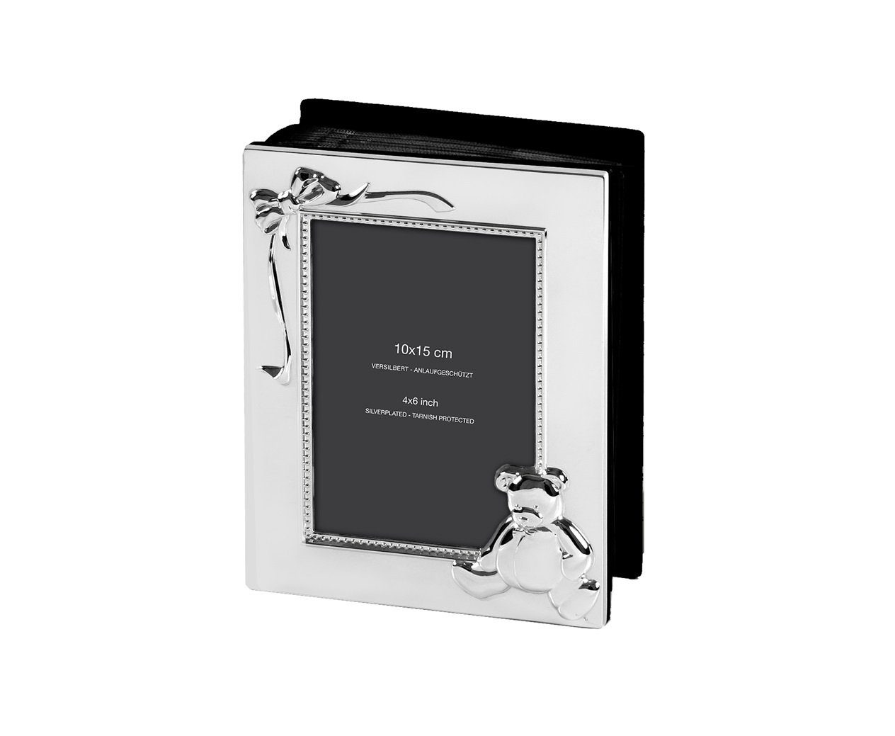 Fotoalbum mit mit 100 schwarzen Bilderrahmen versilbert Seiten anlaufgeschützt Fotobuch cm Bärchen Brillibrum 10x15 Fotos für Erinnerungsalbum