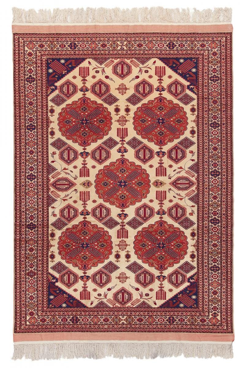 Seidenteppich Afghan Seide 218x294 Handgeknüpfter Orientteppich, Nain Trading, rechteckig, Höhe: 5 mm