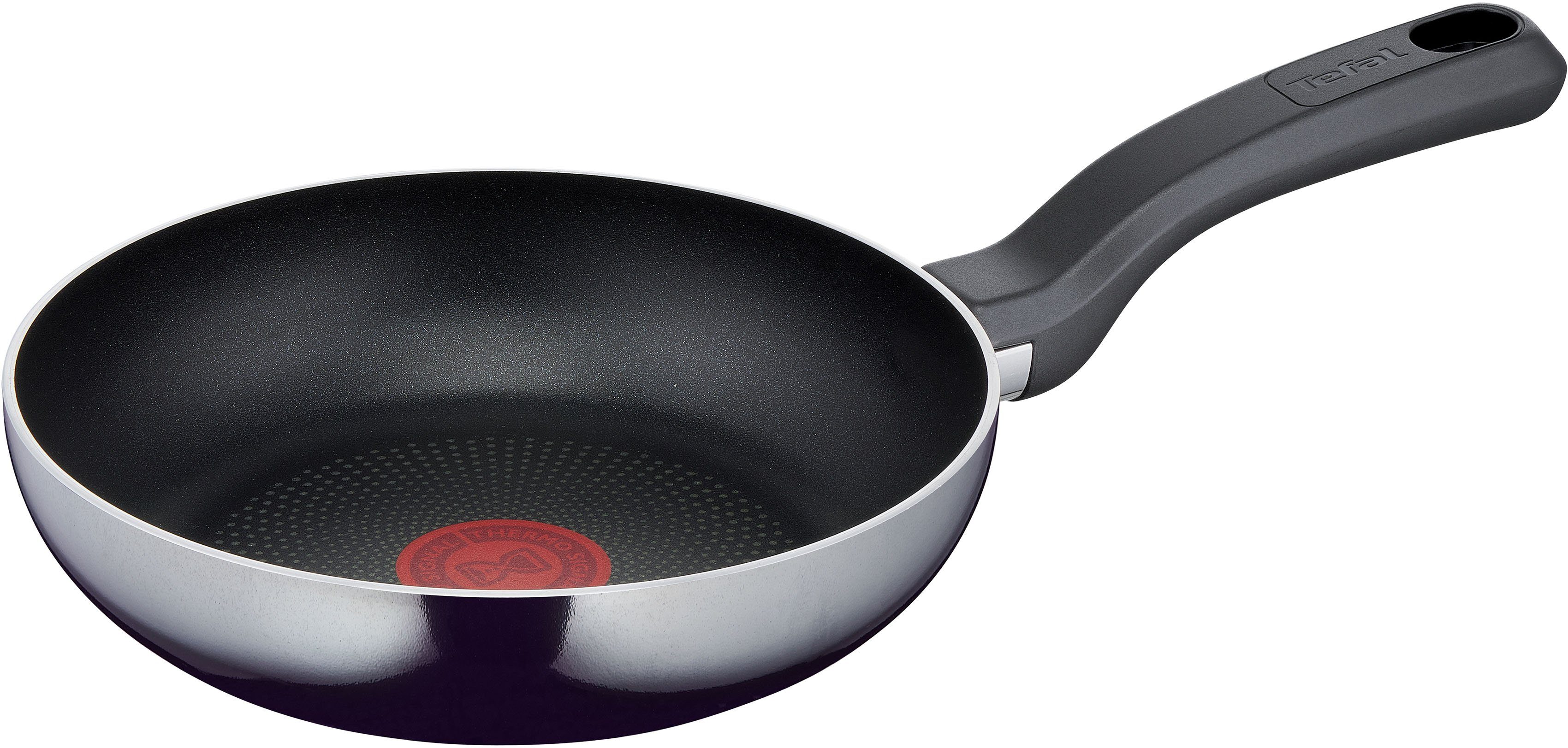 Tefal Bratpfanne Resist, sichere Titanium Antihaftversiegelung, Aluminium, Thermo-Signal bei idealer Brattemperatur, nicht induktionsgeeignet