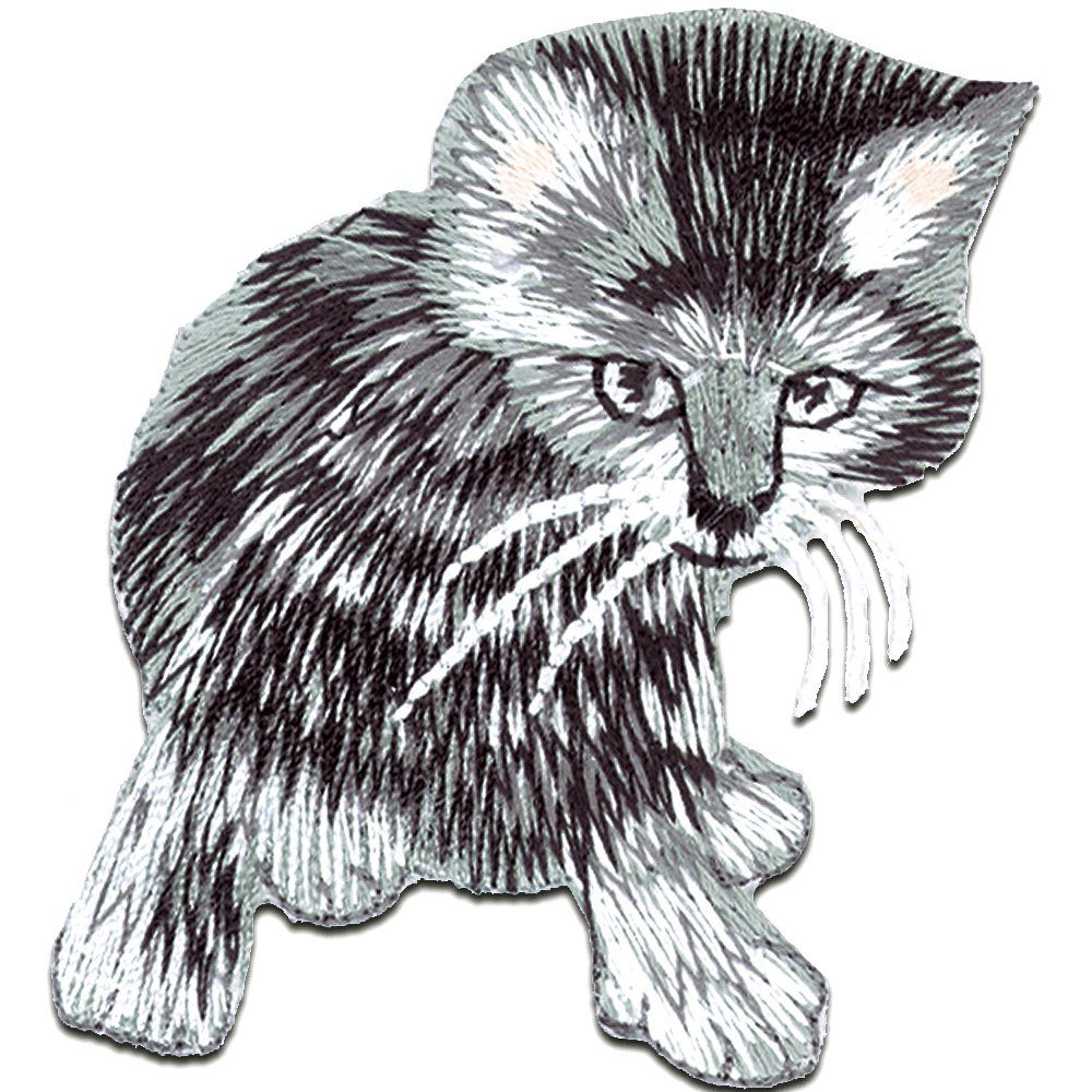 Catch the Patch Aufnäher Bügelbild, Aufbügler, Applikationen, Patches, Flicken, zum aufbügeln, Polyester, Katze Tier - Größe: 6,4 x 4,7 cm