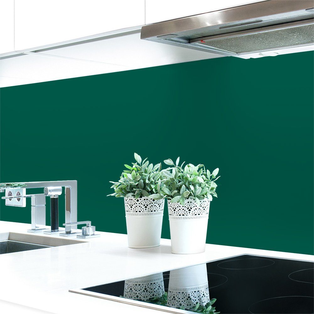 DRUCK-EXPERT Küchenrückwand Küchenrückwand Grüntöne 2 Unifarben Premium Hart-PVC 0,4 mm selbstklebend Opalgrün ~ RAL 6026