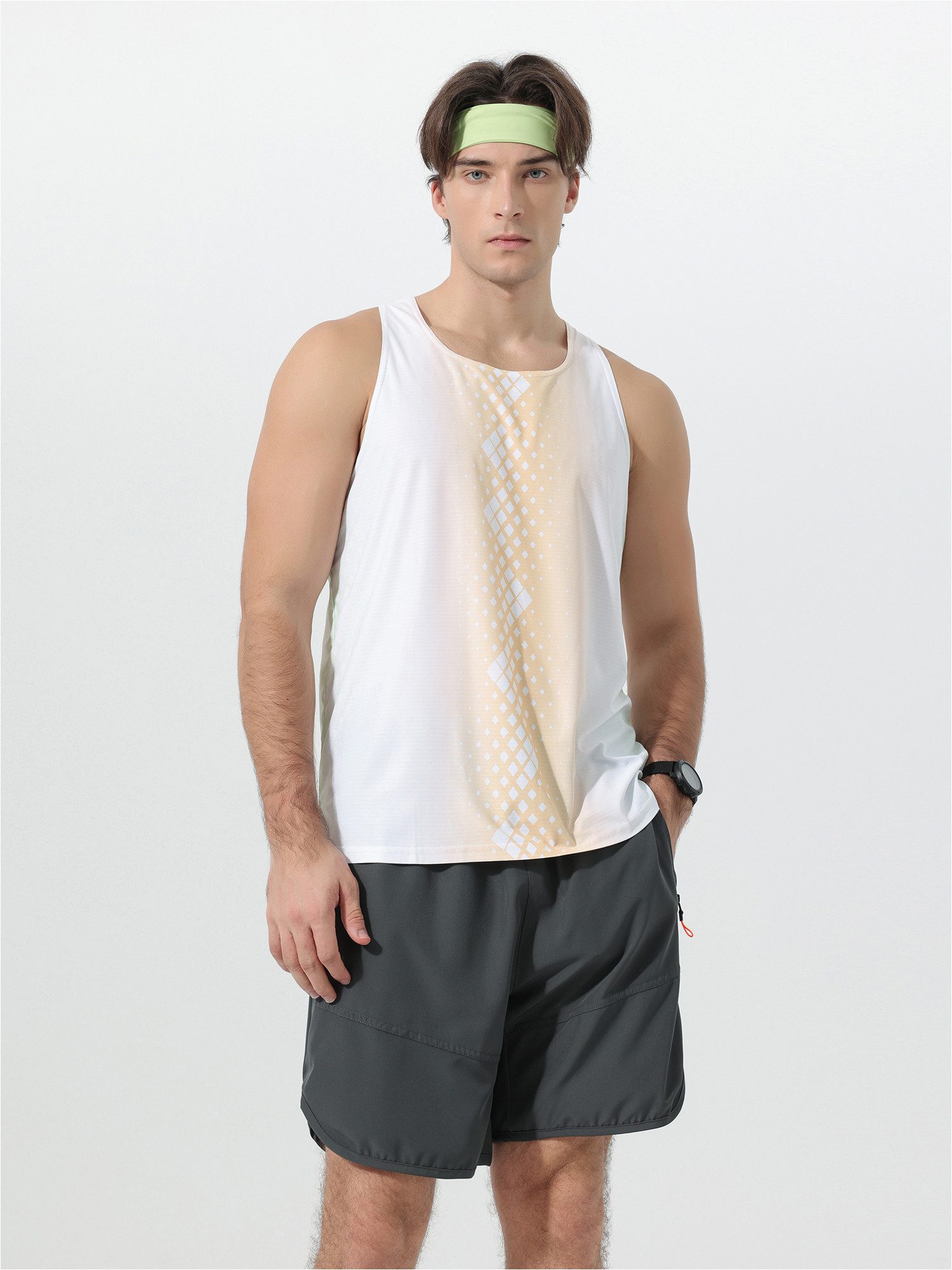 YOUTHUP Tanktop Herren Colorblock Tanktop – rundhals, schnell trocknend, leicht
