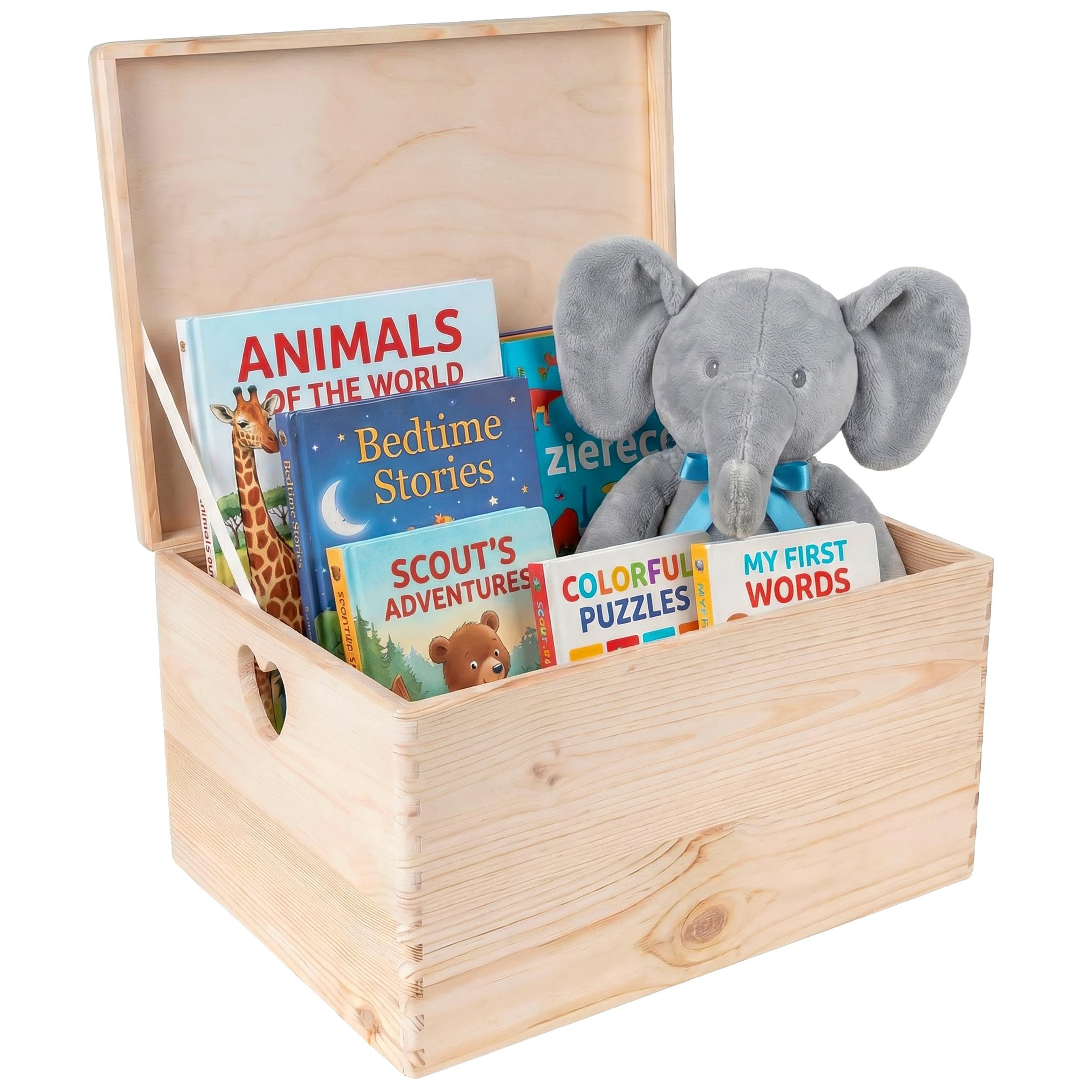 Creative Deco Aufbewahrungsbox Holzkiste mit Deckel Erinnerungsbox Holzbox