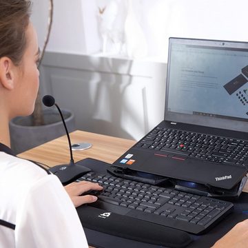 KLIM Tastatur-Handballenauflage, mit Antirutsch Oberfläche
