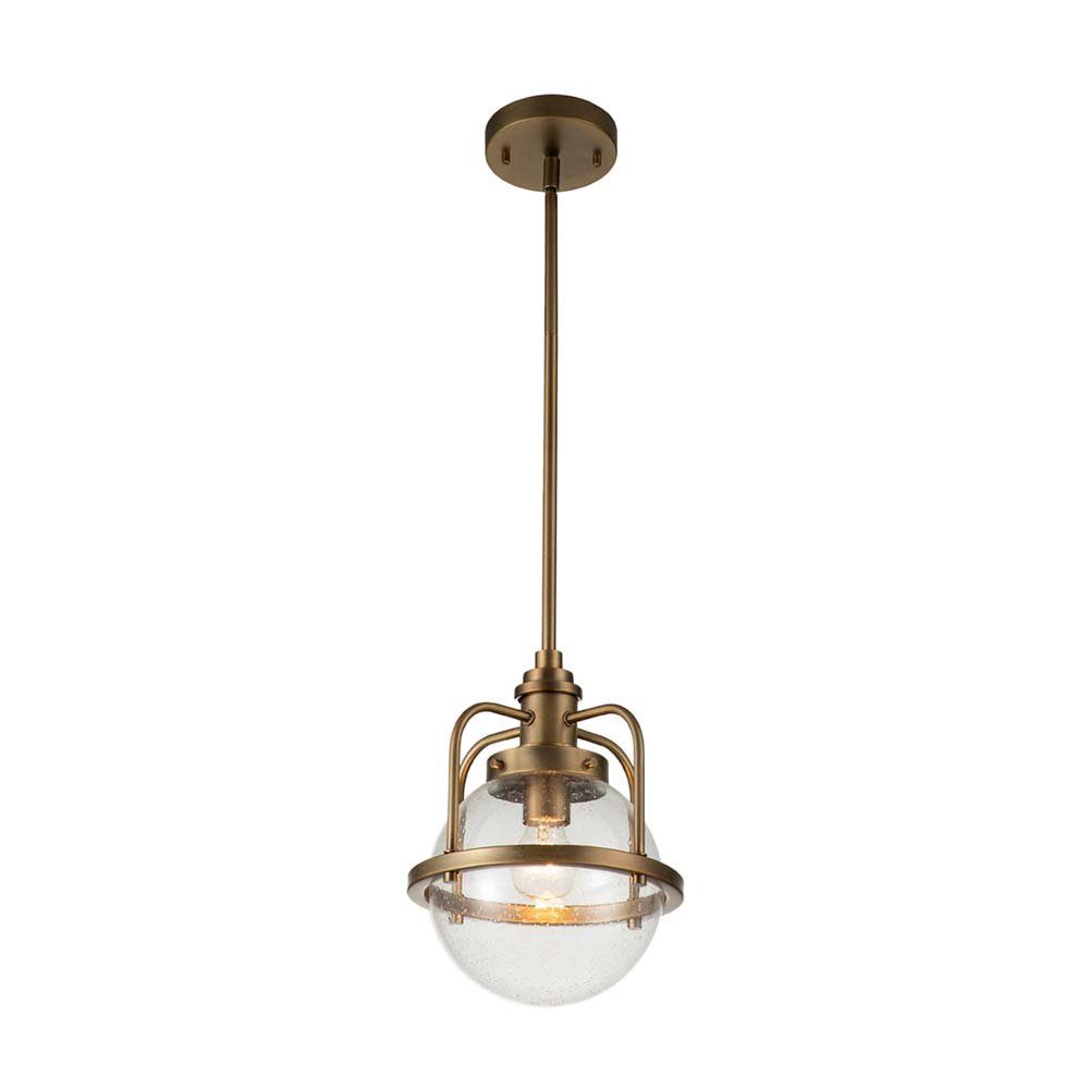 Elstead LIGHTING Hängeleuchte, Leuchtmittel nicht inklusive, Pendelleuchte Hängelampe Esszimmerlampe Deckenlampe Messing Stahl Glas