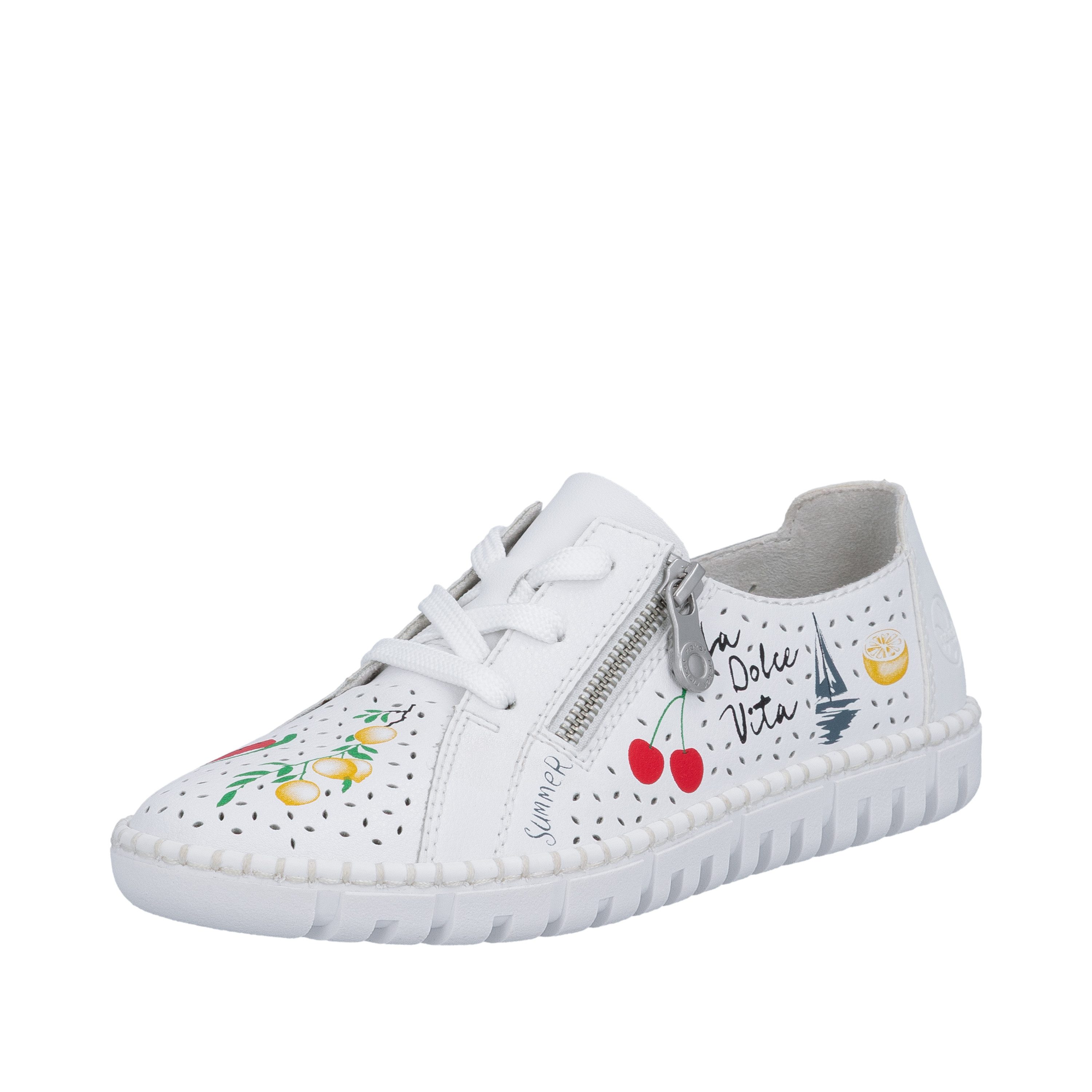 Rieker Schnürschuh Sneaker, Halbschuh, Schnürer mit sommerlichem Motiv-Druc günstig online kaufen