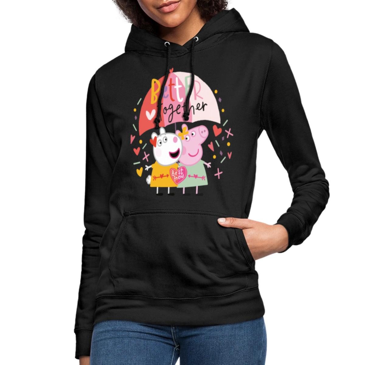 Spreadshirt Hoodie Peppa Wutz Und Luzie Locke Better Together Frauen Hoodie (1-tlg)