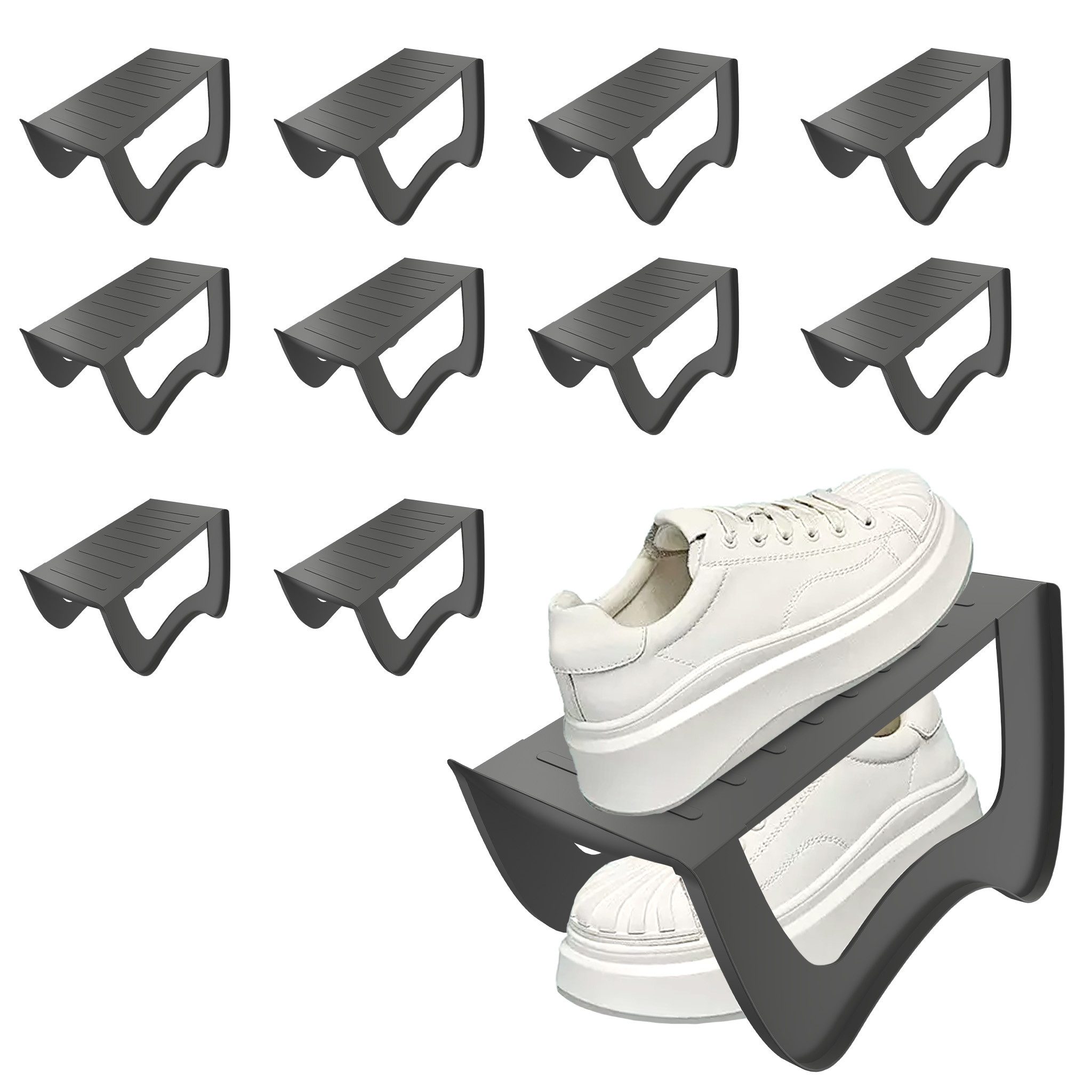FIVMEN Schuhstapler 10 Stück Rutschfest PP Anti-rutsch Schuhschlitze