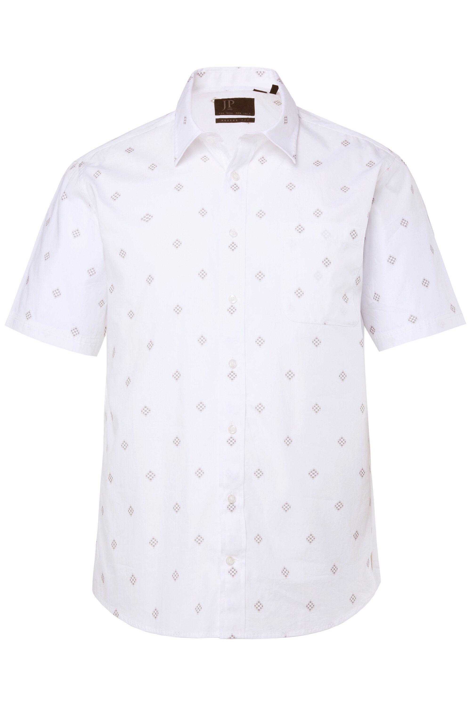 JP1880 Kurzarmhemd Hemd Halbarm Alloverdruck Kentkragen Modern Fit günstig online kaufen