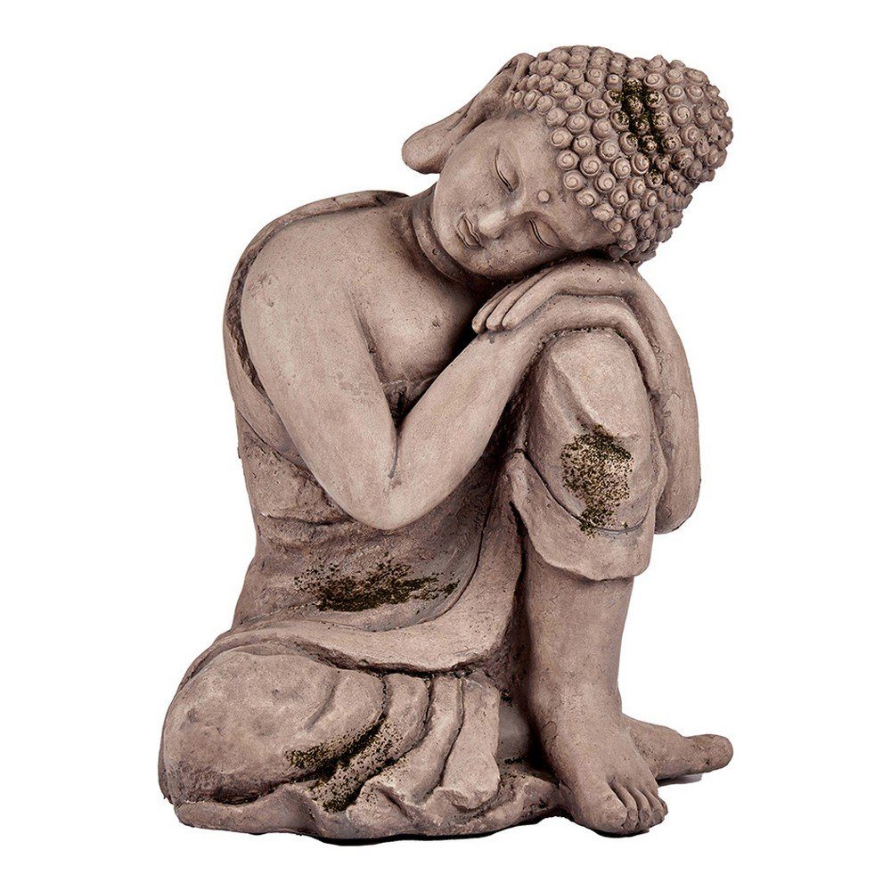 Ibergarden Dekofigur Dekorative Figur für den Garten Buddha Grau Polyesterharz 28,5 x 43,5