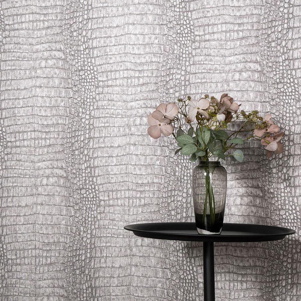 Erismann Vliestapete Krokodil Leder Optik Exotisch Taupe Metallic 10560-37 Forest Dreams