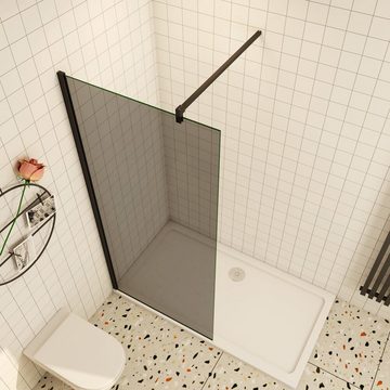 duschspa Duschwand 10mm ESG Schwarze Glaswand Walk in Dusche Duschwand Duschtrennwand, Einscheibensicherheitsglas, Sicherheitsglas, (Set), Glas