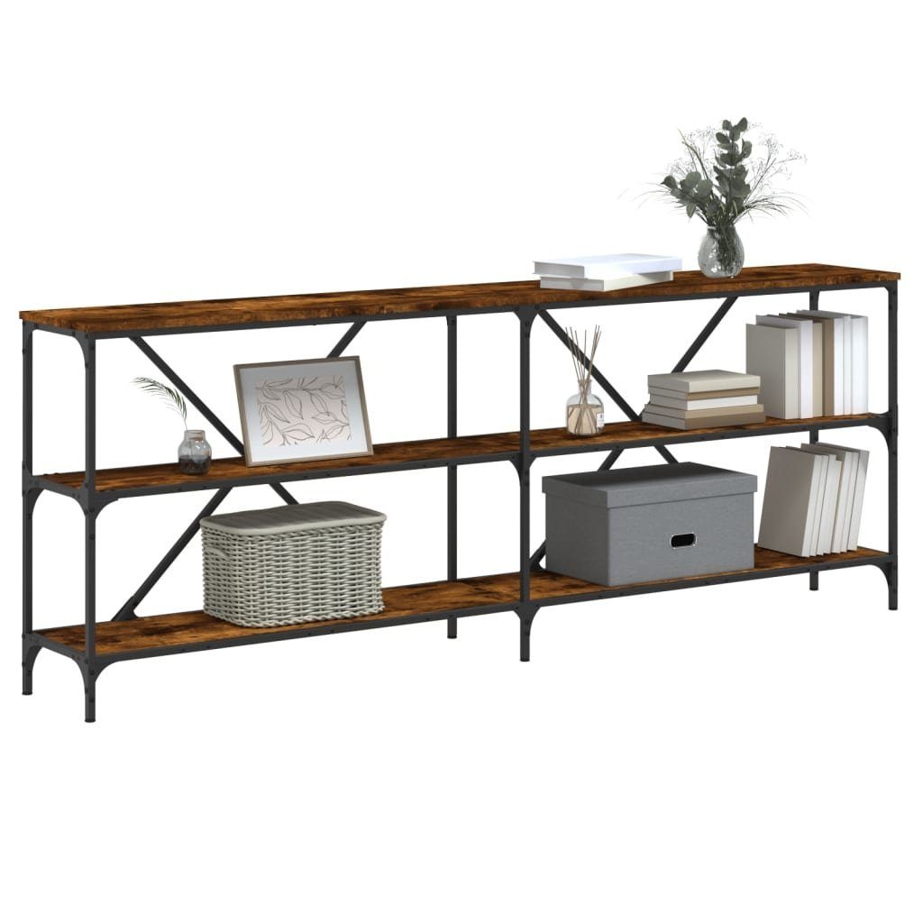 vidaXL Beistelltisch Konsolentisch Räuchereiche 200x30x75 cm günstig online kaufen